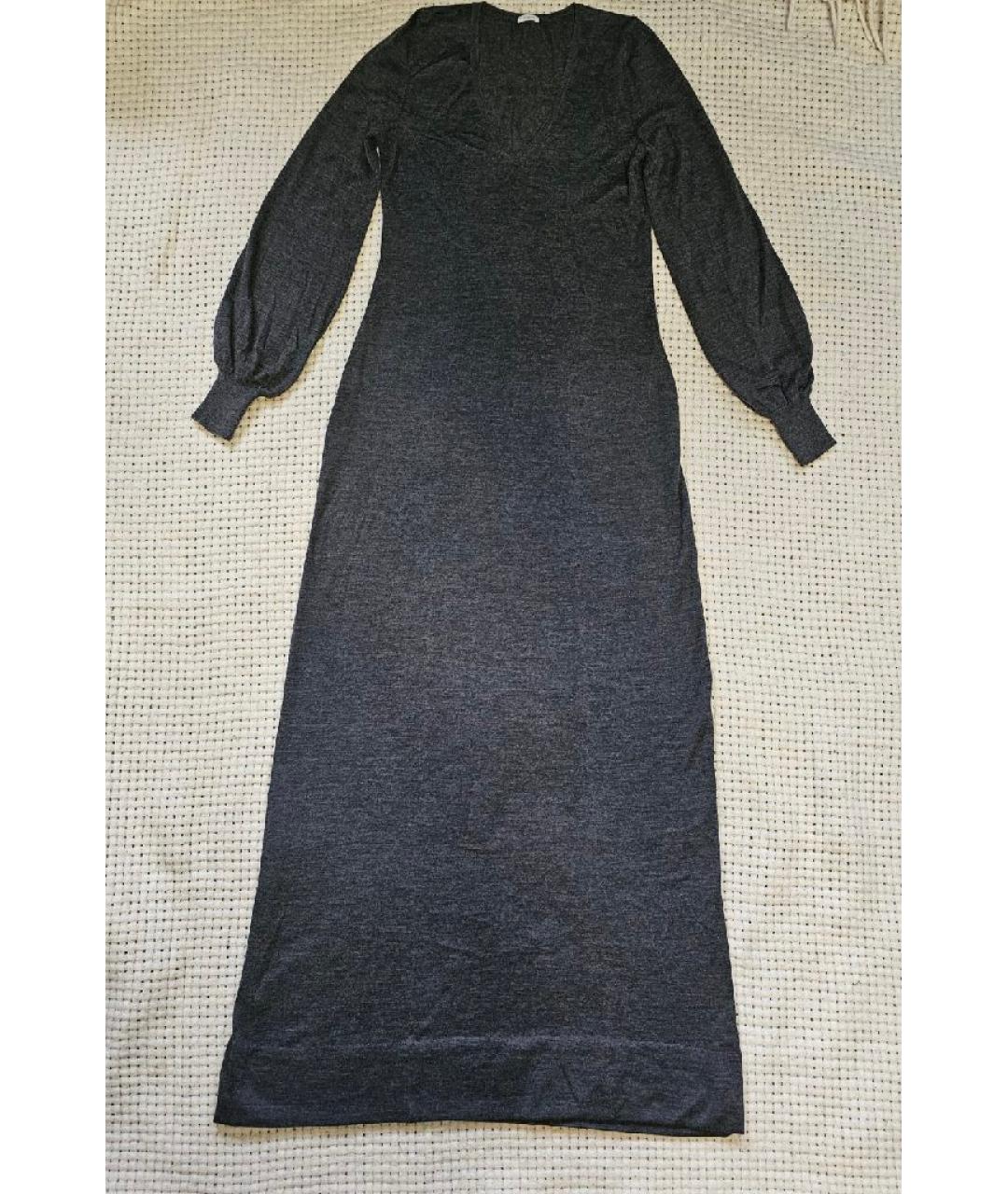 MALO Серое кашемировое повседневное платье, фото 9