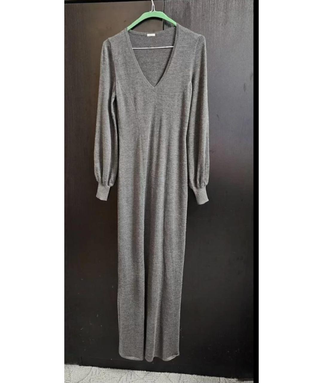 MALO Серое кашемировое повседневное платье, фото 8