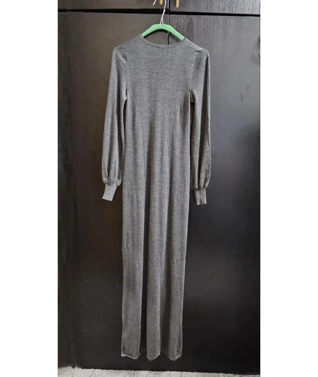 MALO Серое кашемировое повседневное платье, фото 2