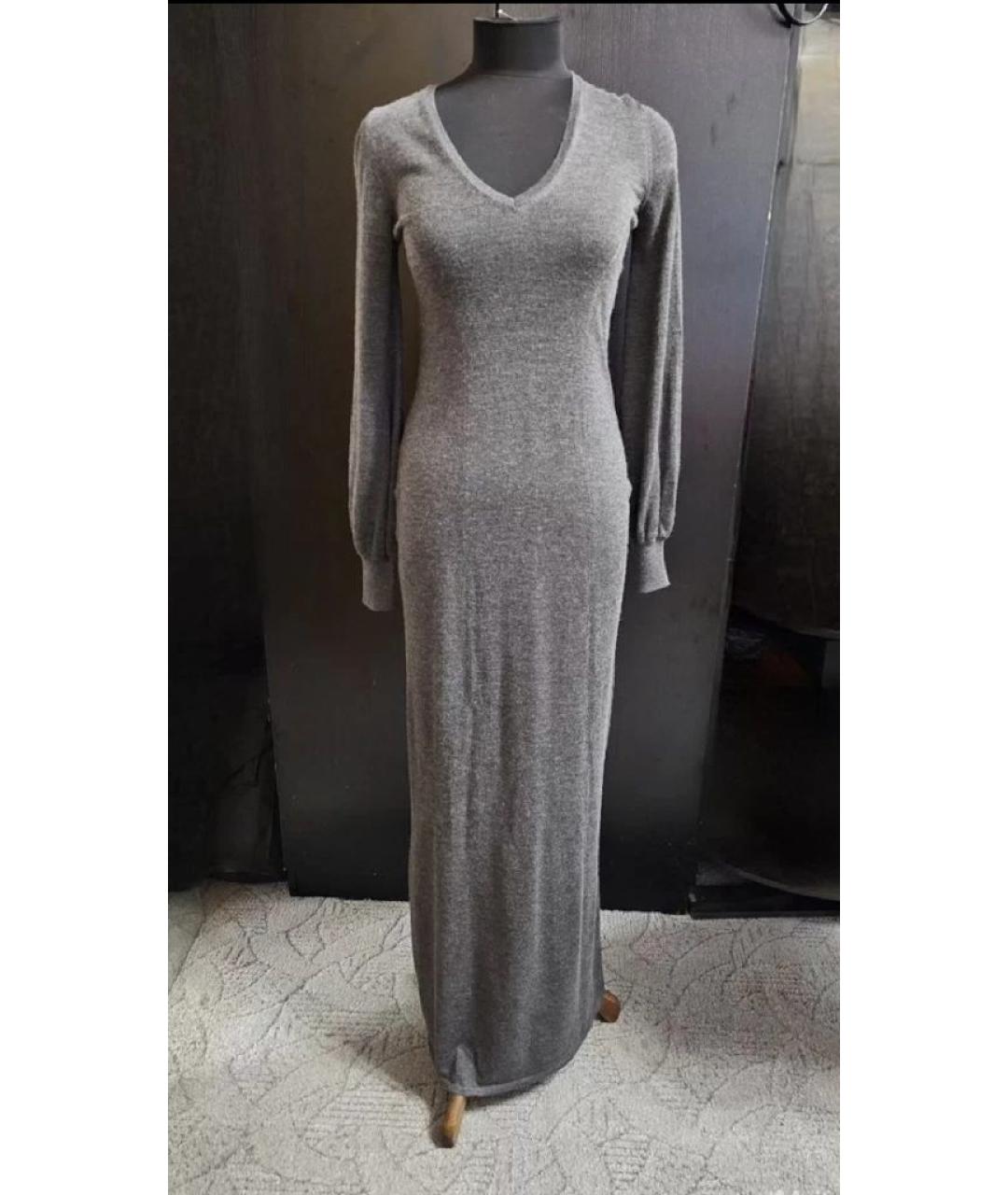 MALO Серое кашемировое повседневное платье, фото 10