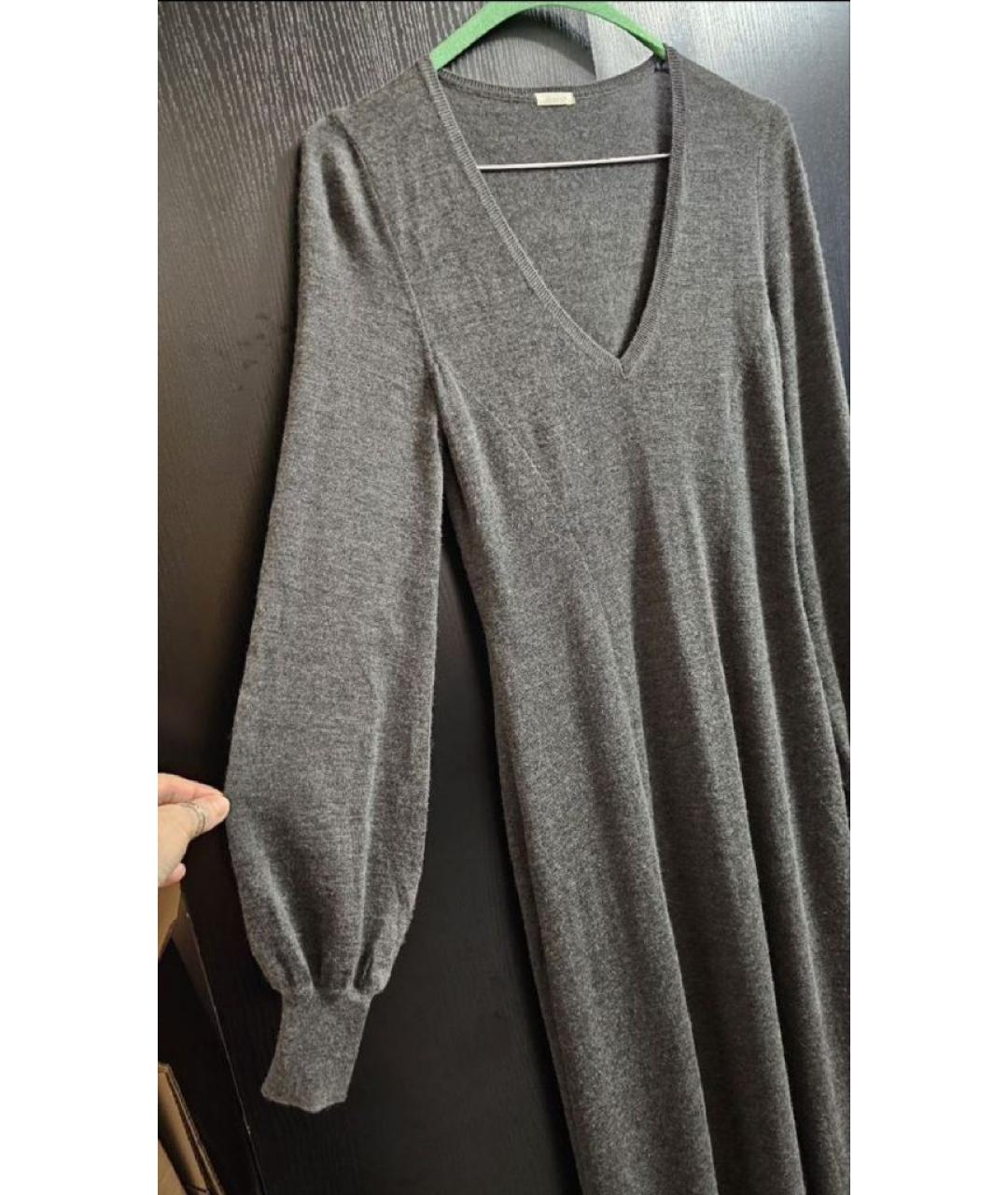 MALO Серое кашемировое повседневное платье, фото 4