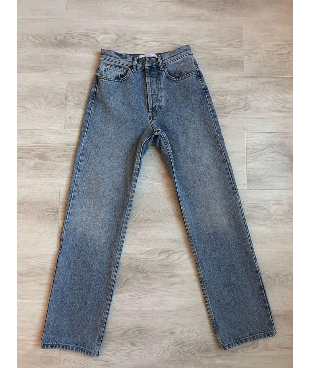 PERVERT Голубые хлопковые прямые джинсы, фото 6