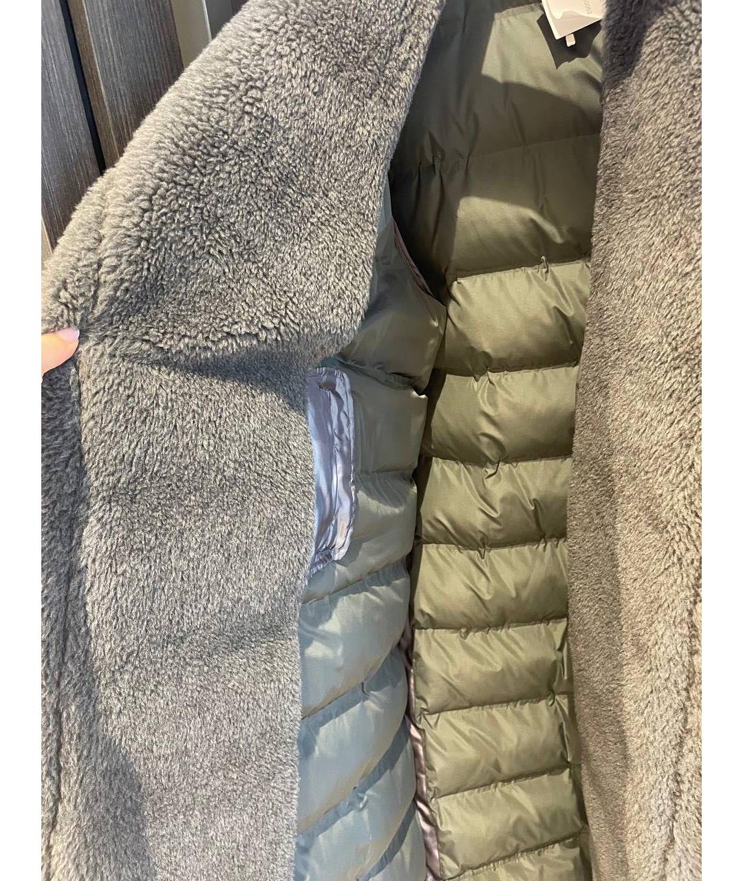 MAX MARA Серый полиэстеровый пуховик, фото 3