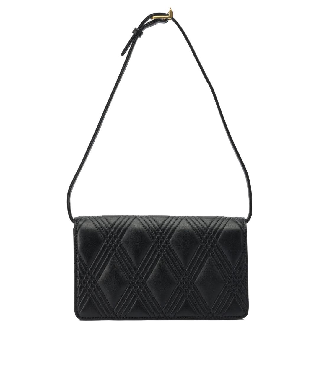 VALENTINO Черная кожаная сумка через плечо, фото 3