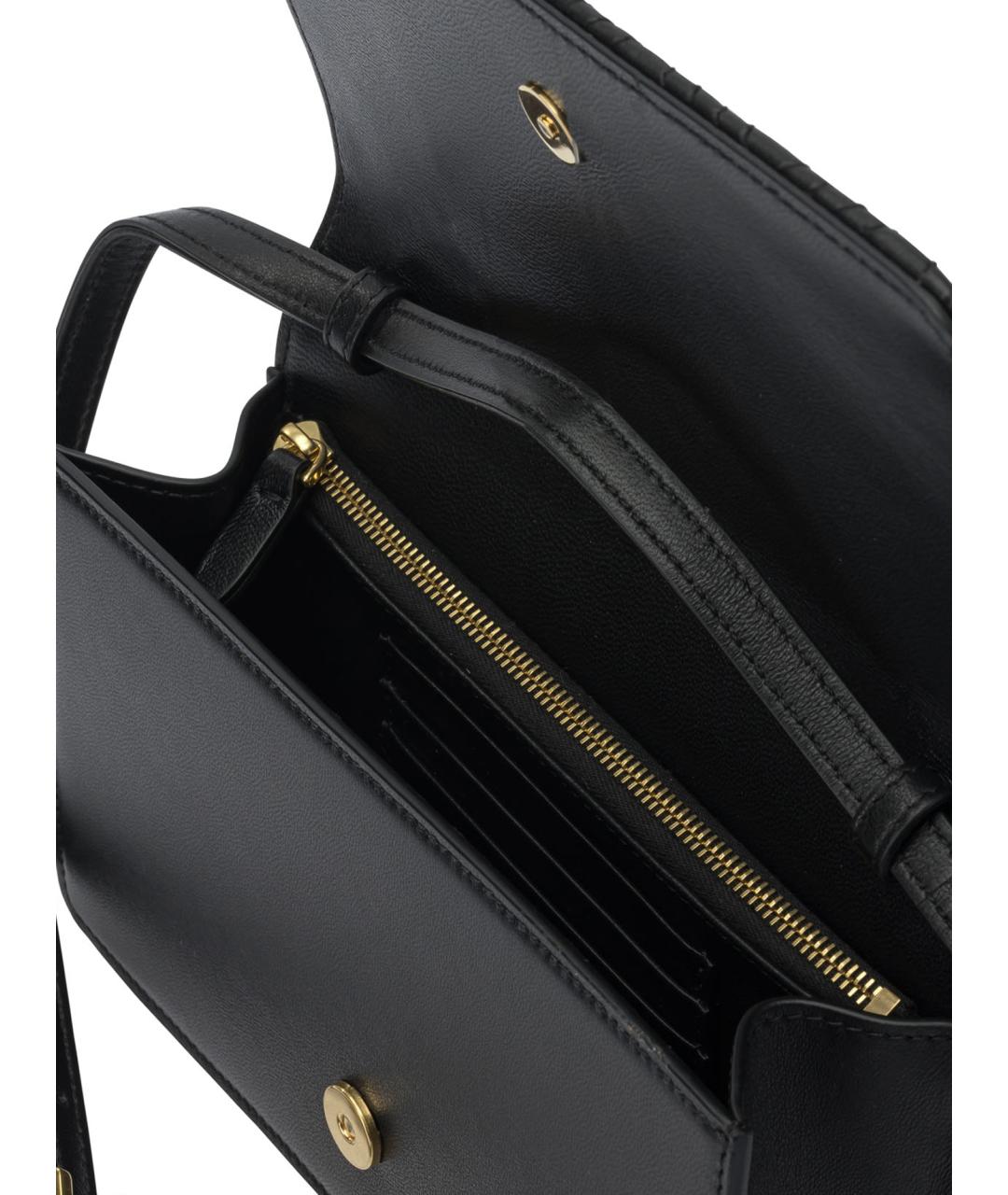 VALENTINO Черная кожаная сумка через плечо, фото 5