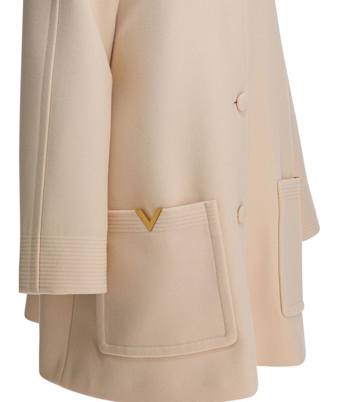 VALENTINO Бежевое шерстяное пальто, фото 3