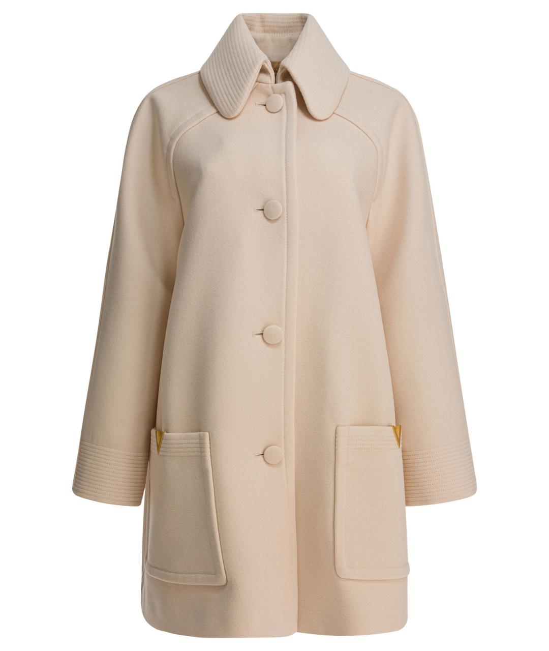 VALENTINO Бежевое шерстяное пальто, фото 1