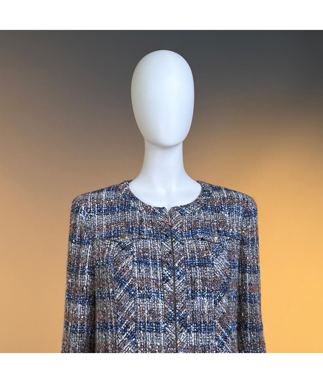 CHANEL Мульти твидовый жакет/пиджак, фото 2