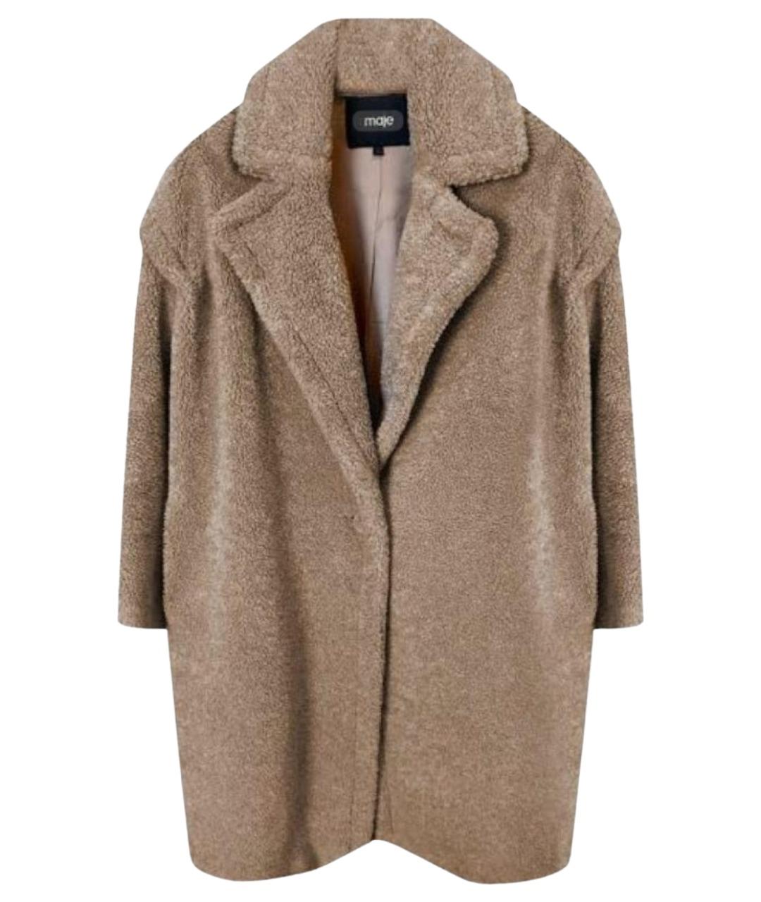 MAJE Бежевая шуба, фото 1