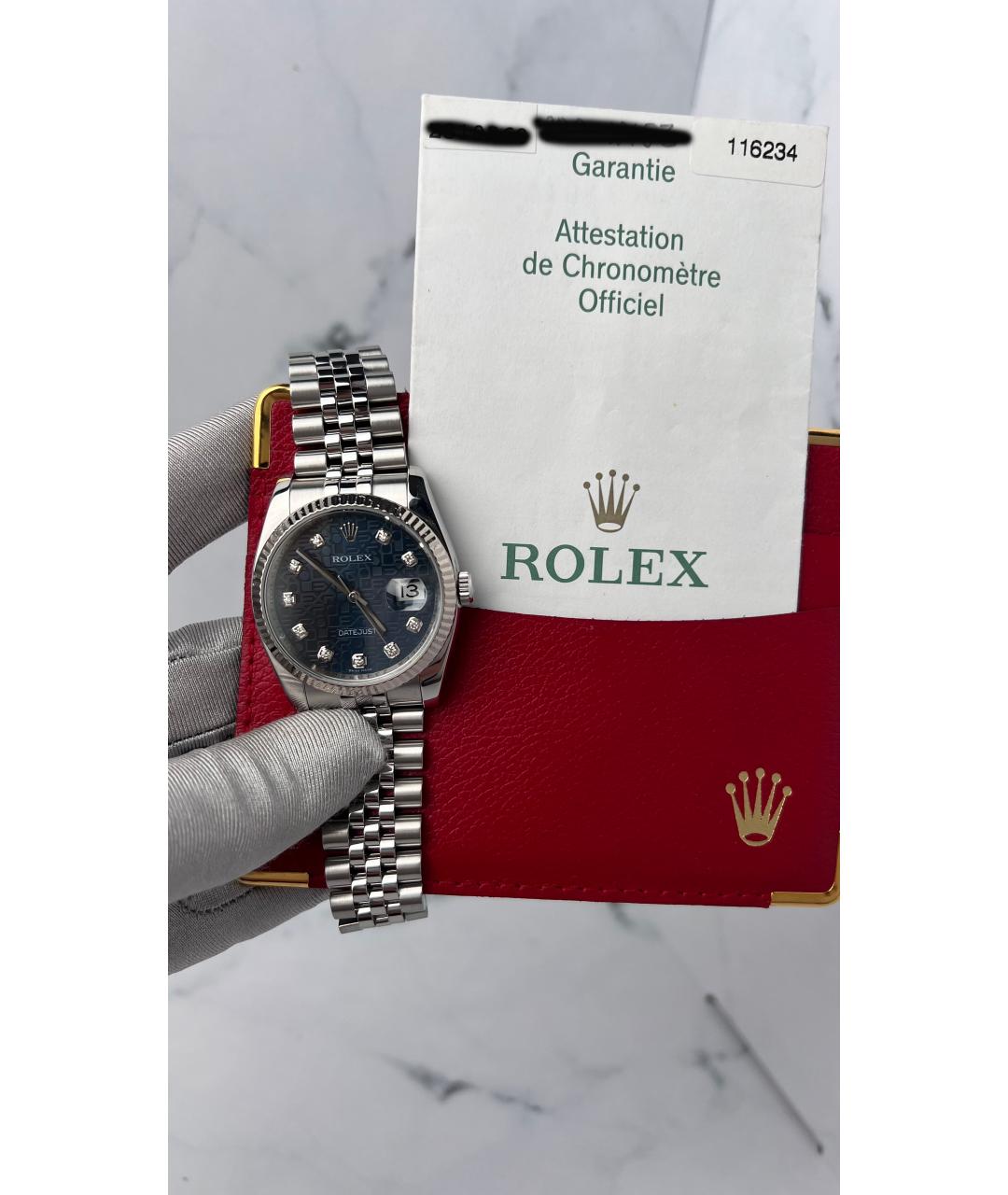 ROLEX Темно-синие часы, фото 2