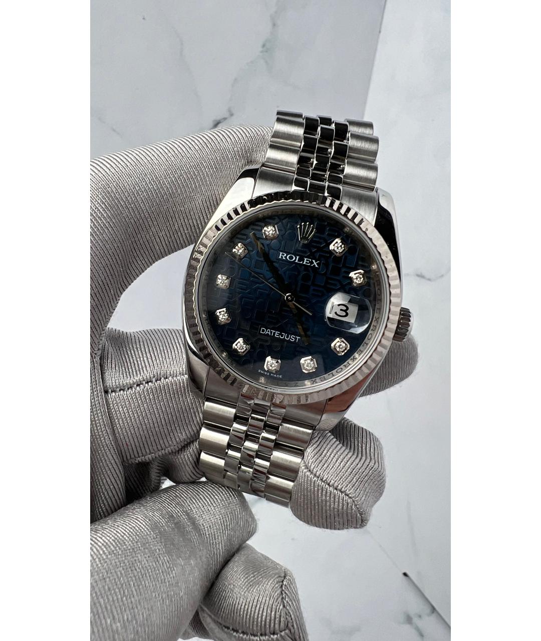 ROLEX Темно-синие часы, фото 3