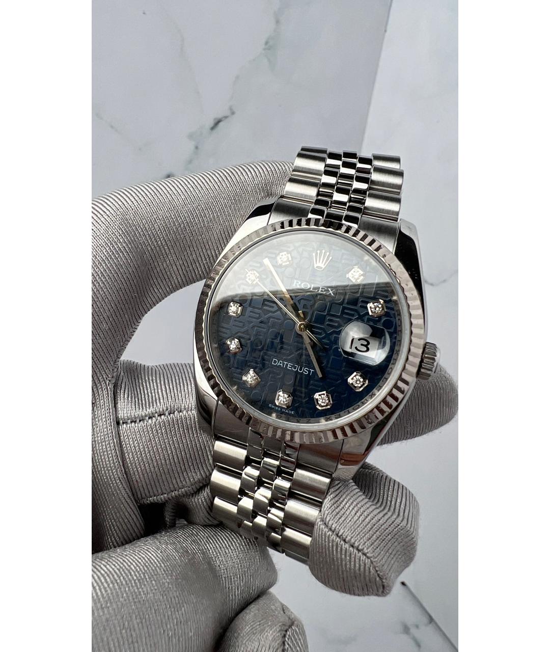 ROLEX Темно-синие часы, фото 4