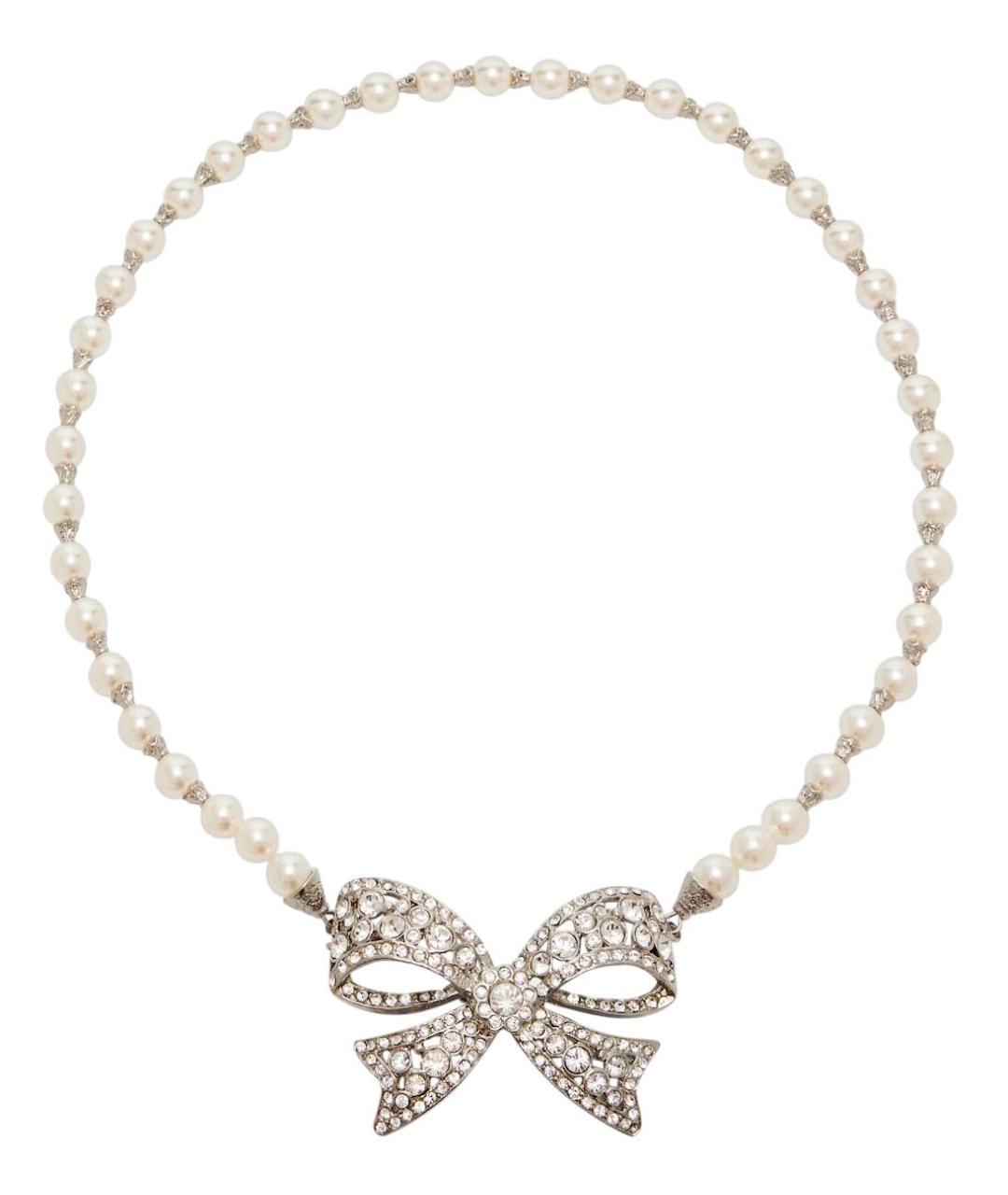 ALESSANDRA RICH Белое металлическое колье, фото 1