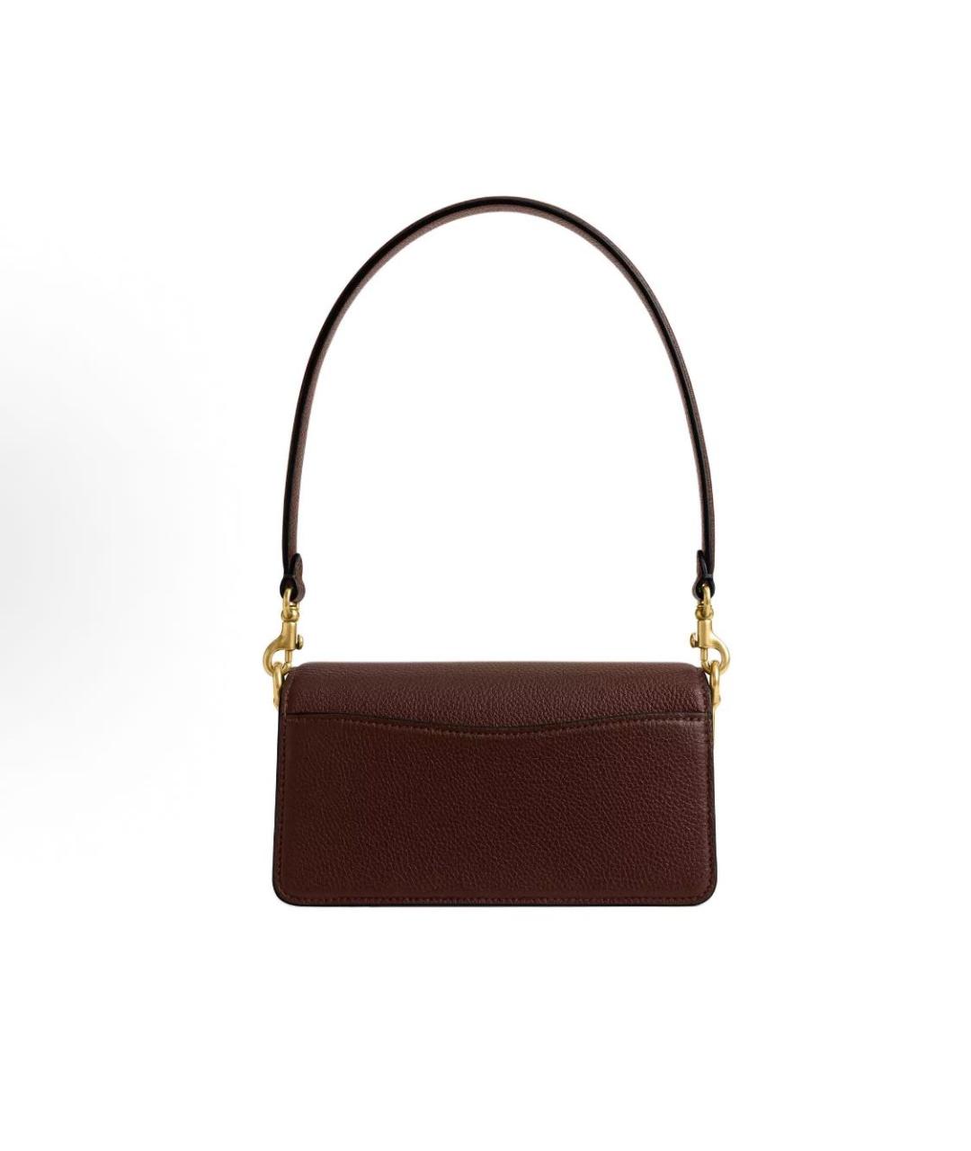 COACH Коричневая кожаная сумка через плечо, фото 3