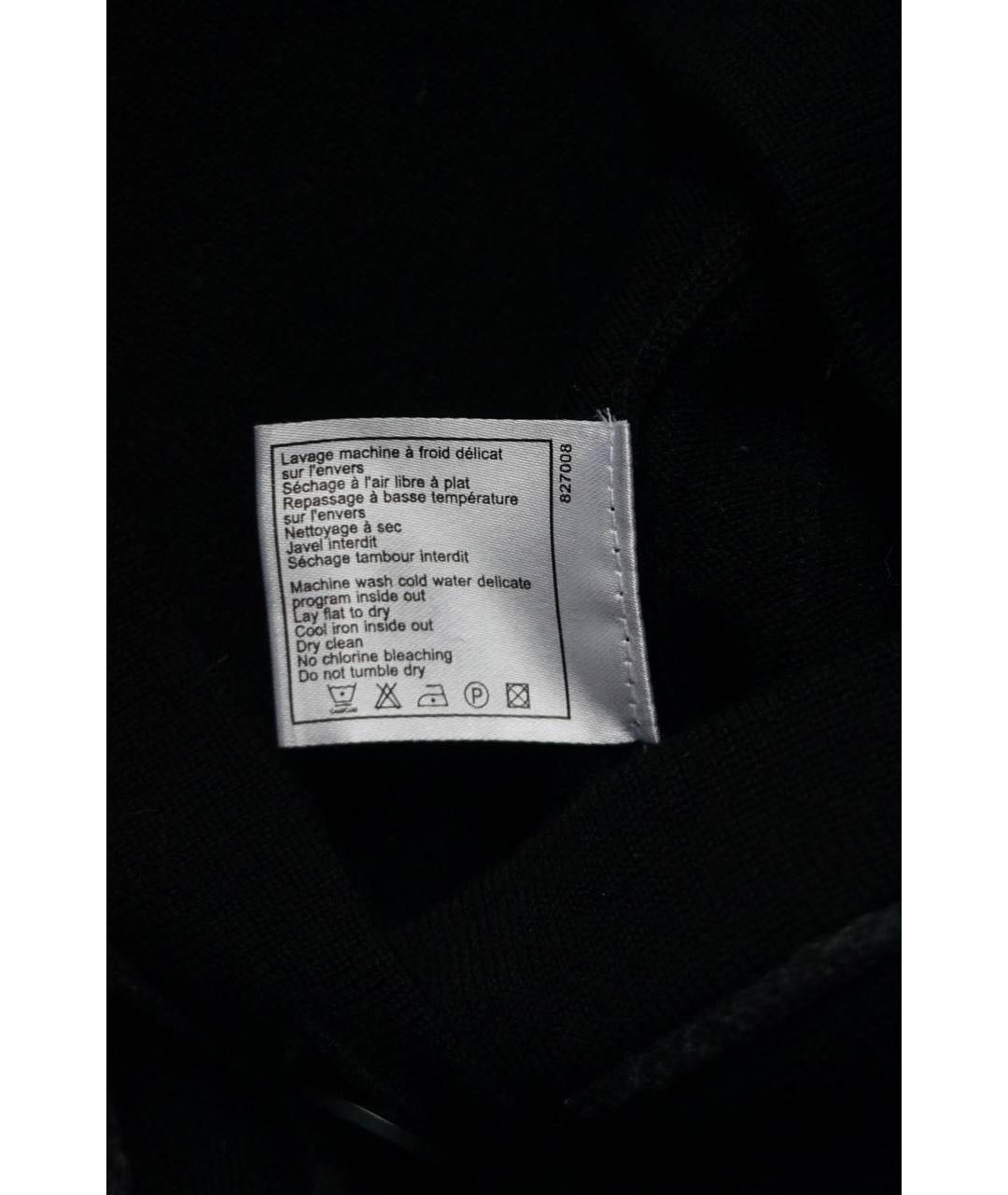 CHANEL Черный шерстяной кардиган, фото 3