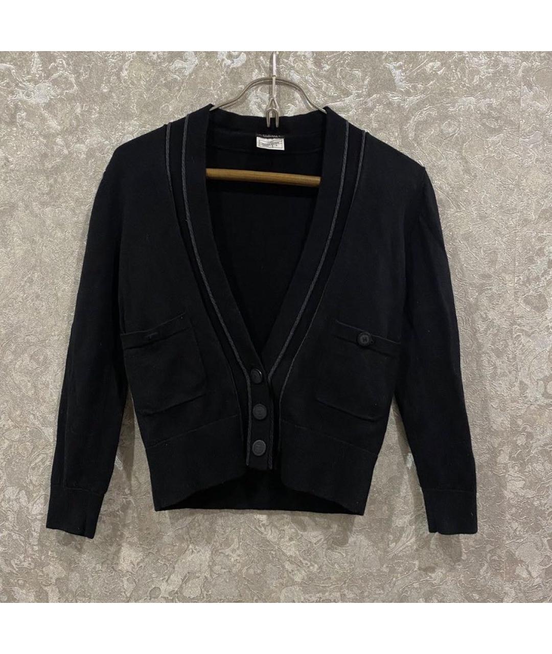CHANEL Черный шерстяной кардиган, фото 7