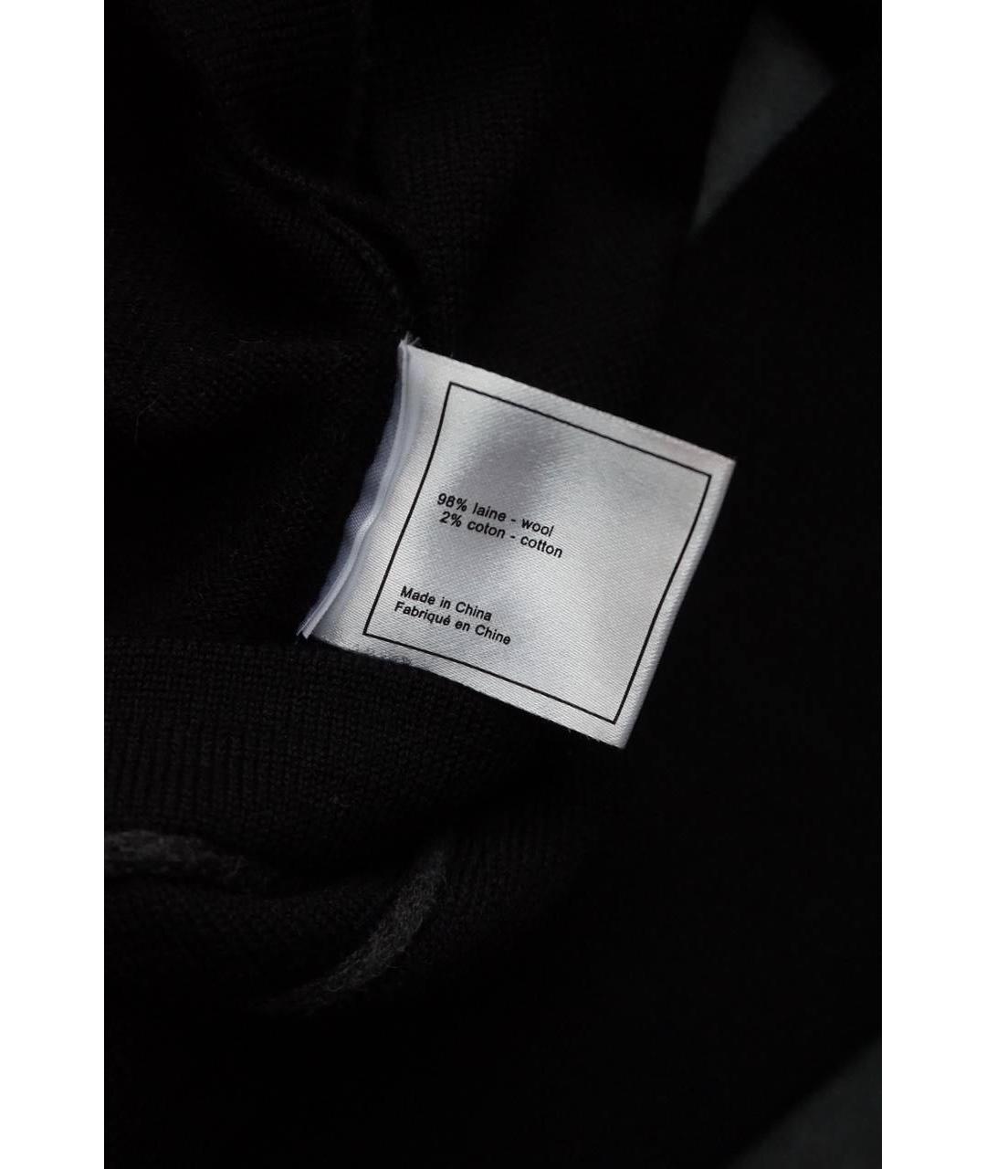 CHANEL Черный шерстяной кардиган, фото 5