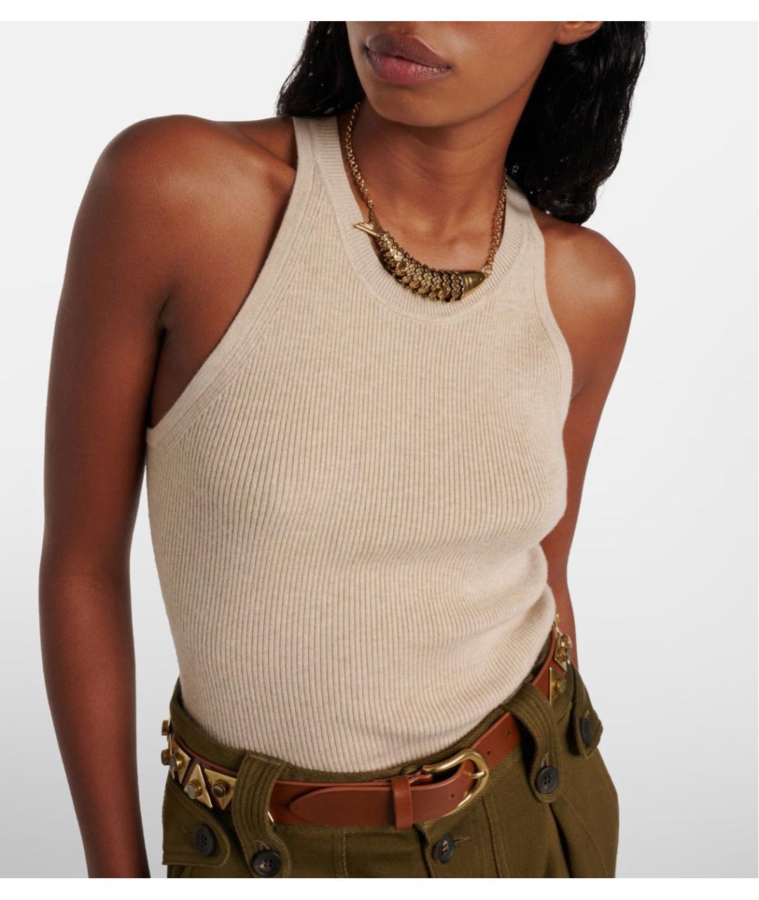 ISABEL MARANT Золотое латунное колье, фото 5