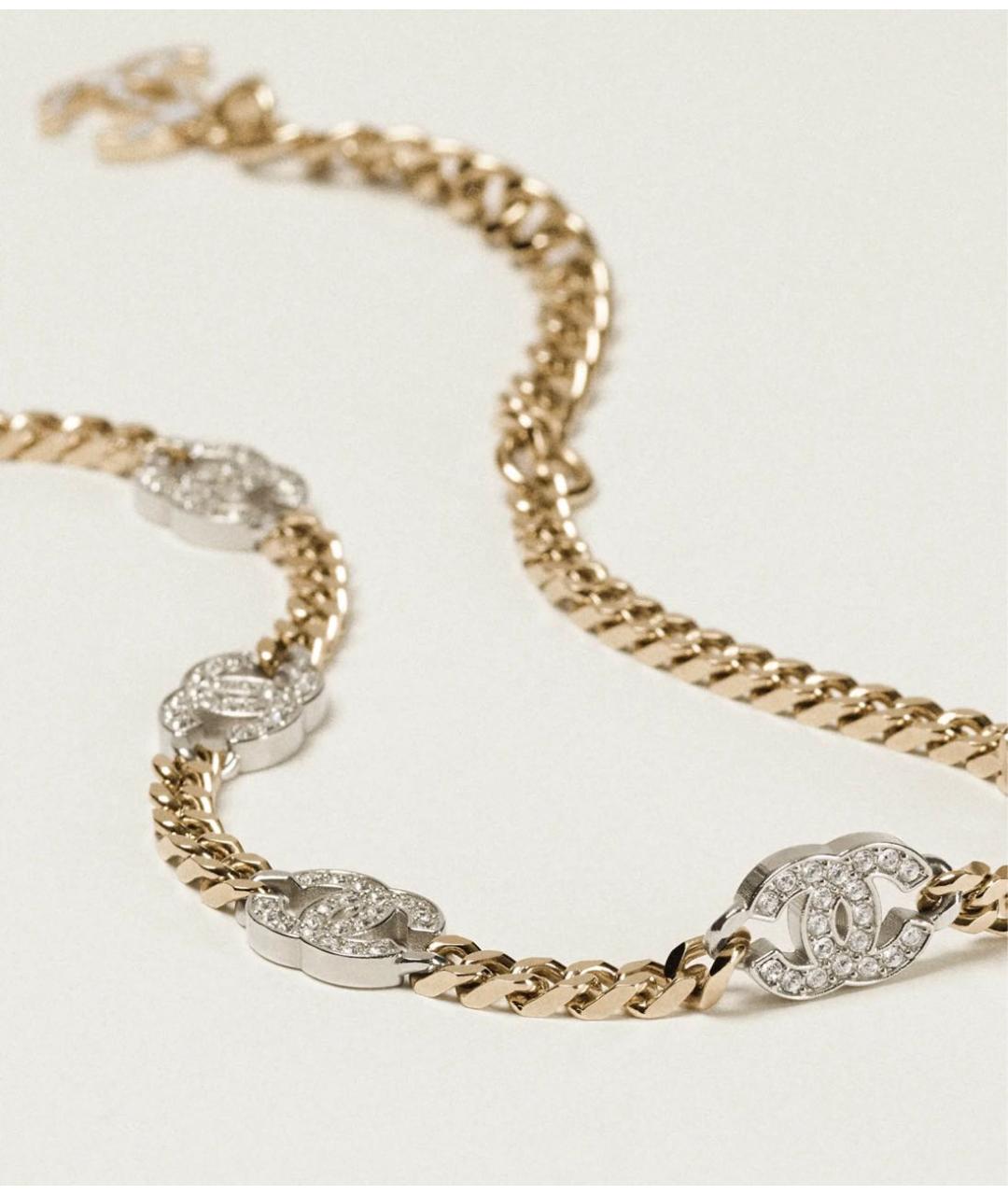 CHANEL Золотой металлический чокер, фото 3