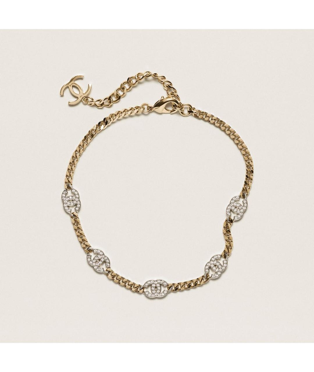 CHANEL Золотой металлический чокер, фото 4