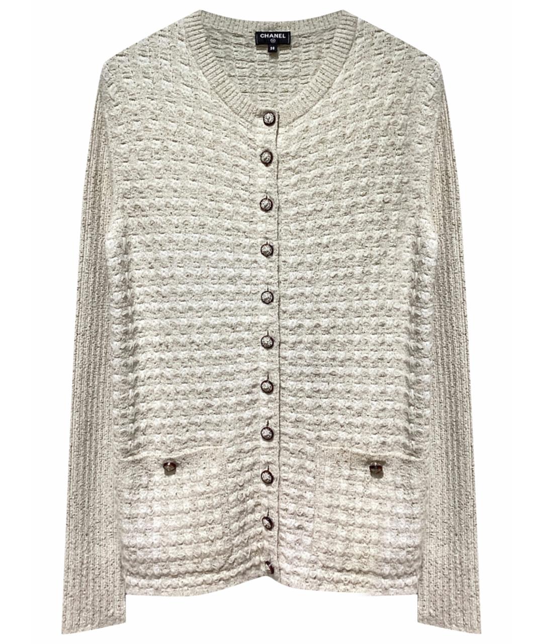 CHANEL Белый вискозный кардиган, фото 1