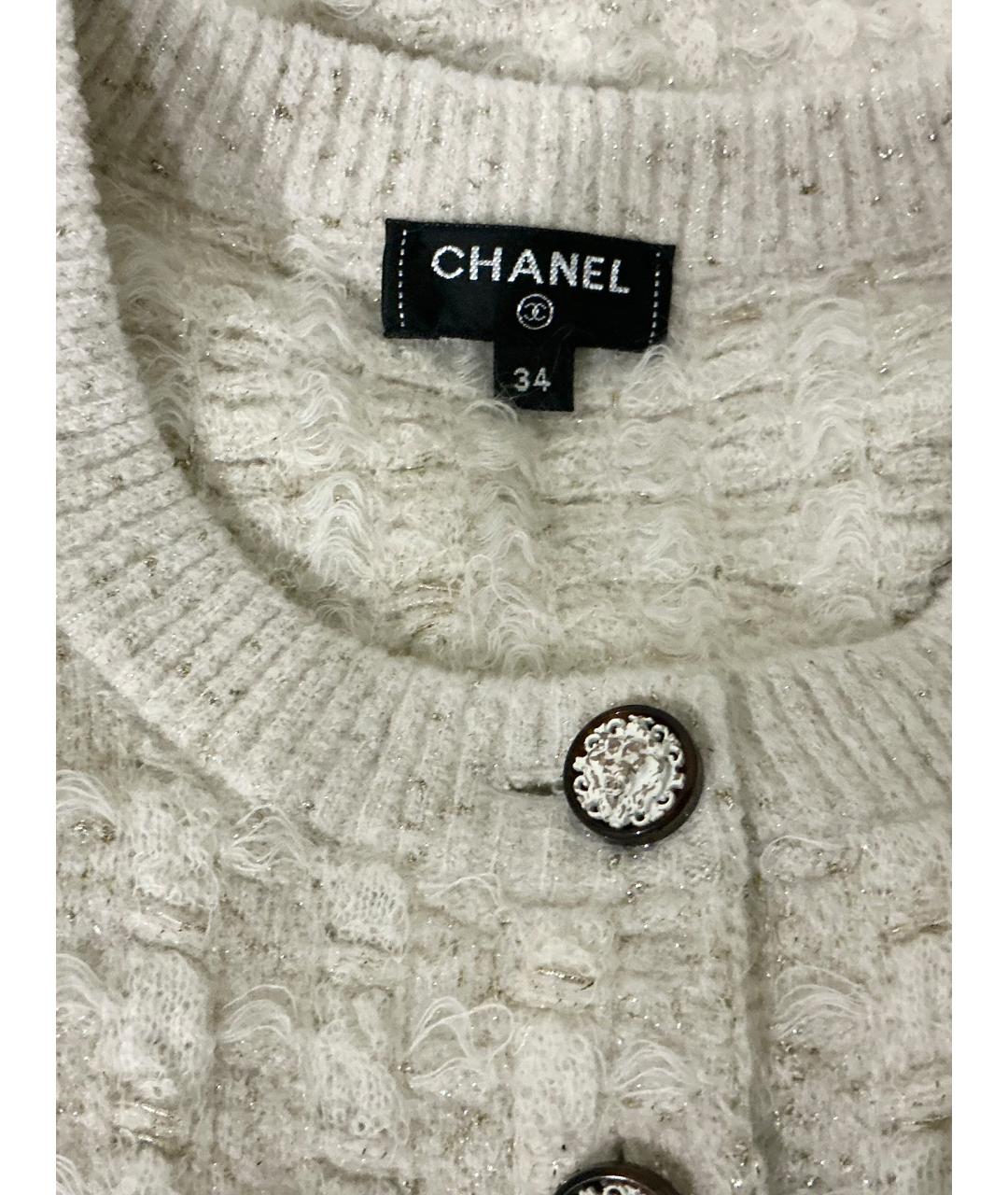 CHANEL Белый вискозный кардиган, фото 12