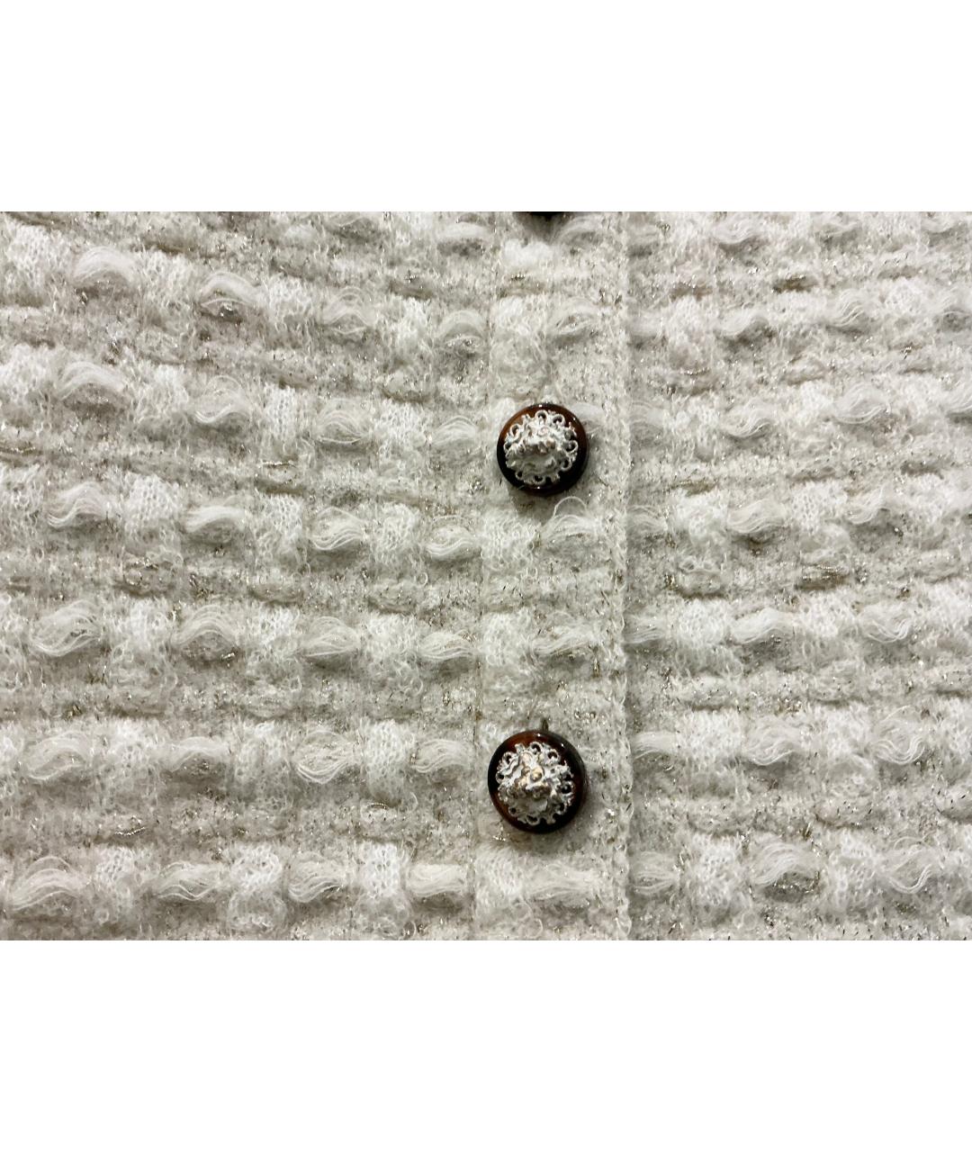 CHANEL Белый вискозный кардиган, фото 5