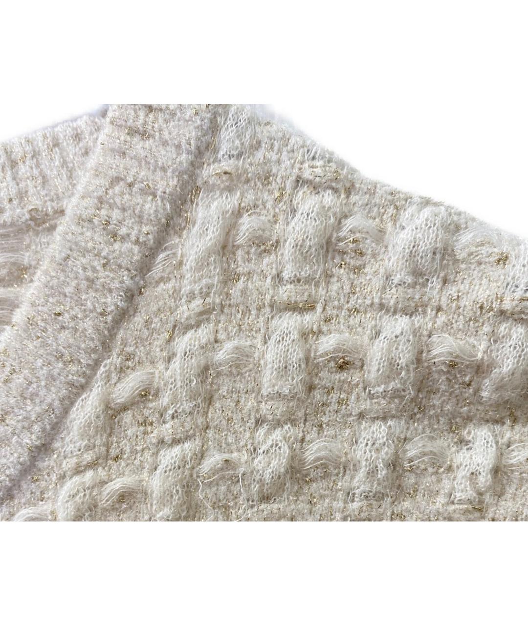 CHANEL Белый вискозный кардиган, фото 2