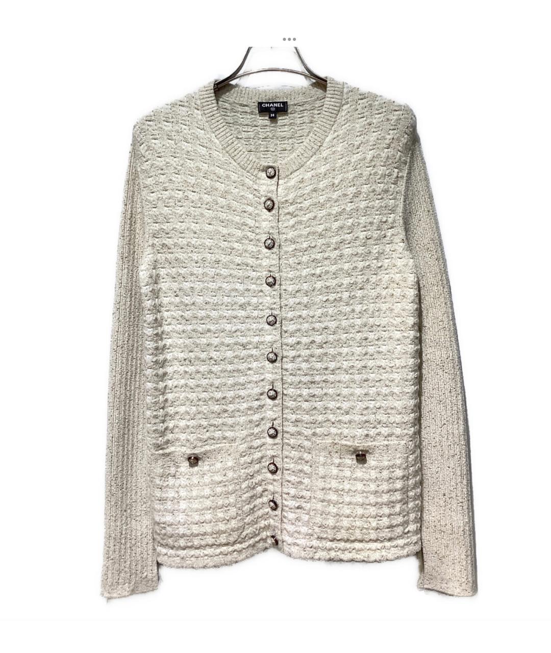 CHANEL Белый вискозный кардиган, фото 9