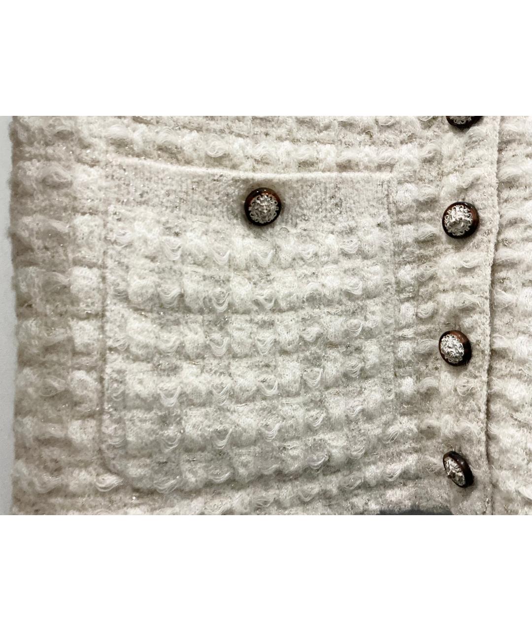 CHANEL Белый вискозный кардиган, фото 6