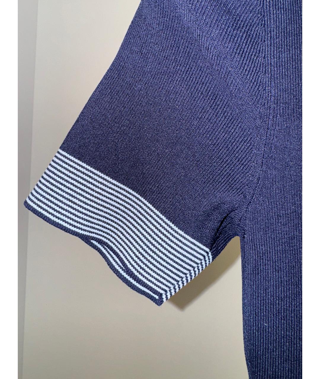 SANDRO Темно-синее повседневное платье, фото 8