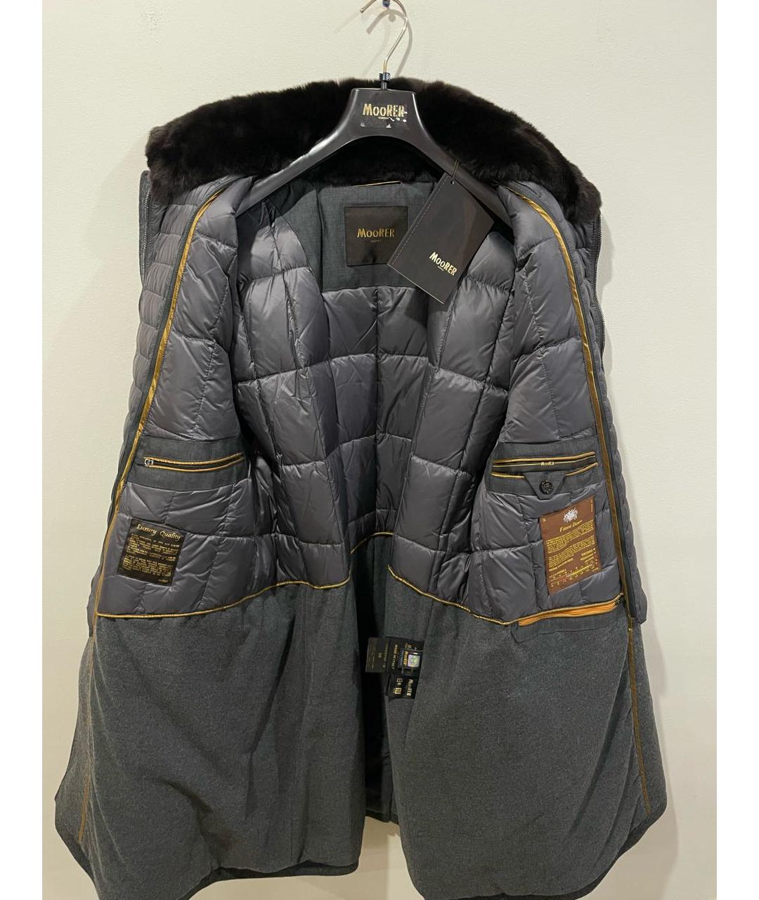 MOORER Антрацитовое шерстяное пальто, фото 3