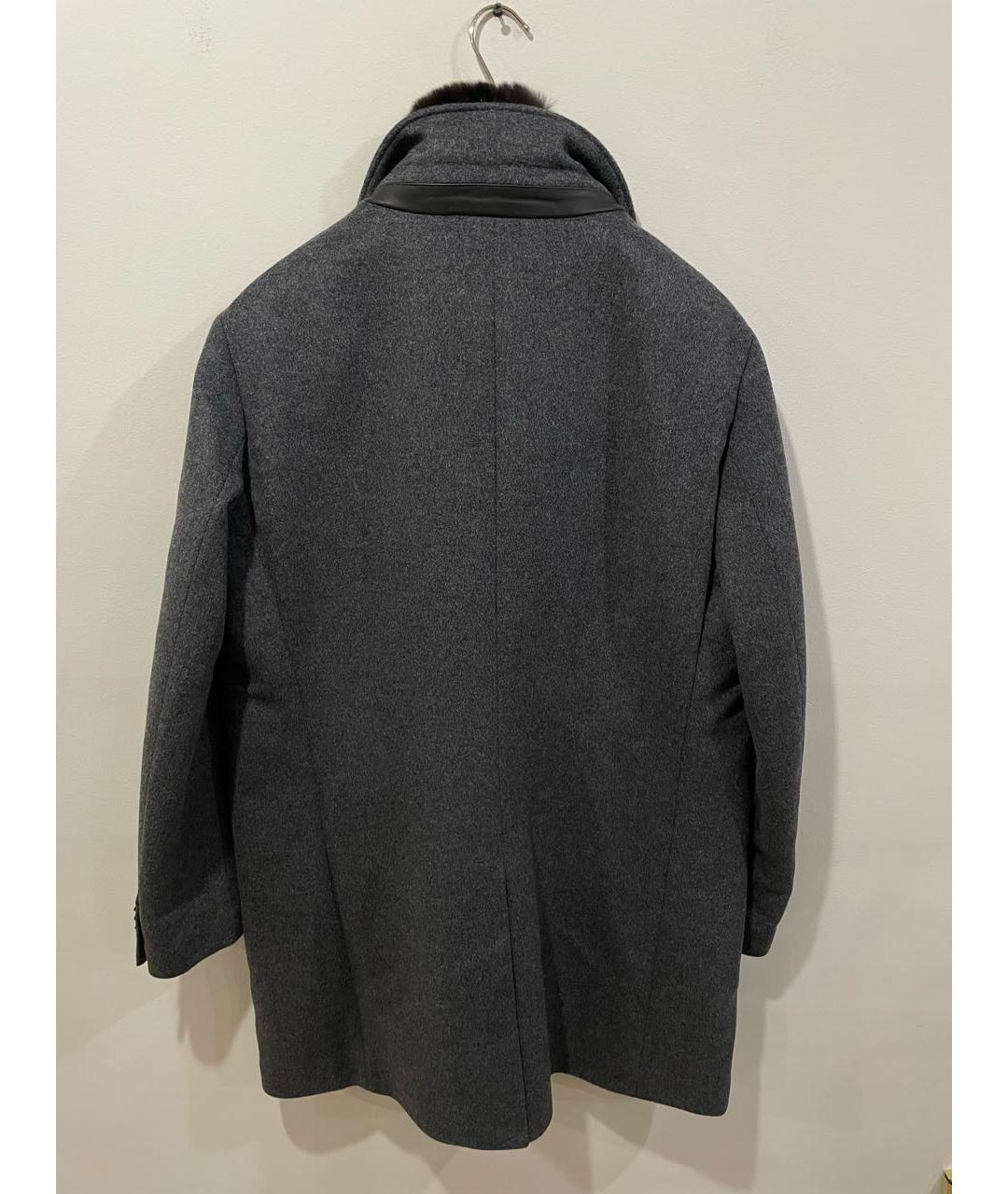 MOORER Антрацитовое шерстяное пальто, фото 2