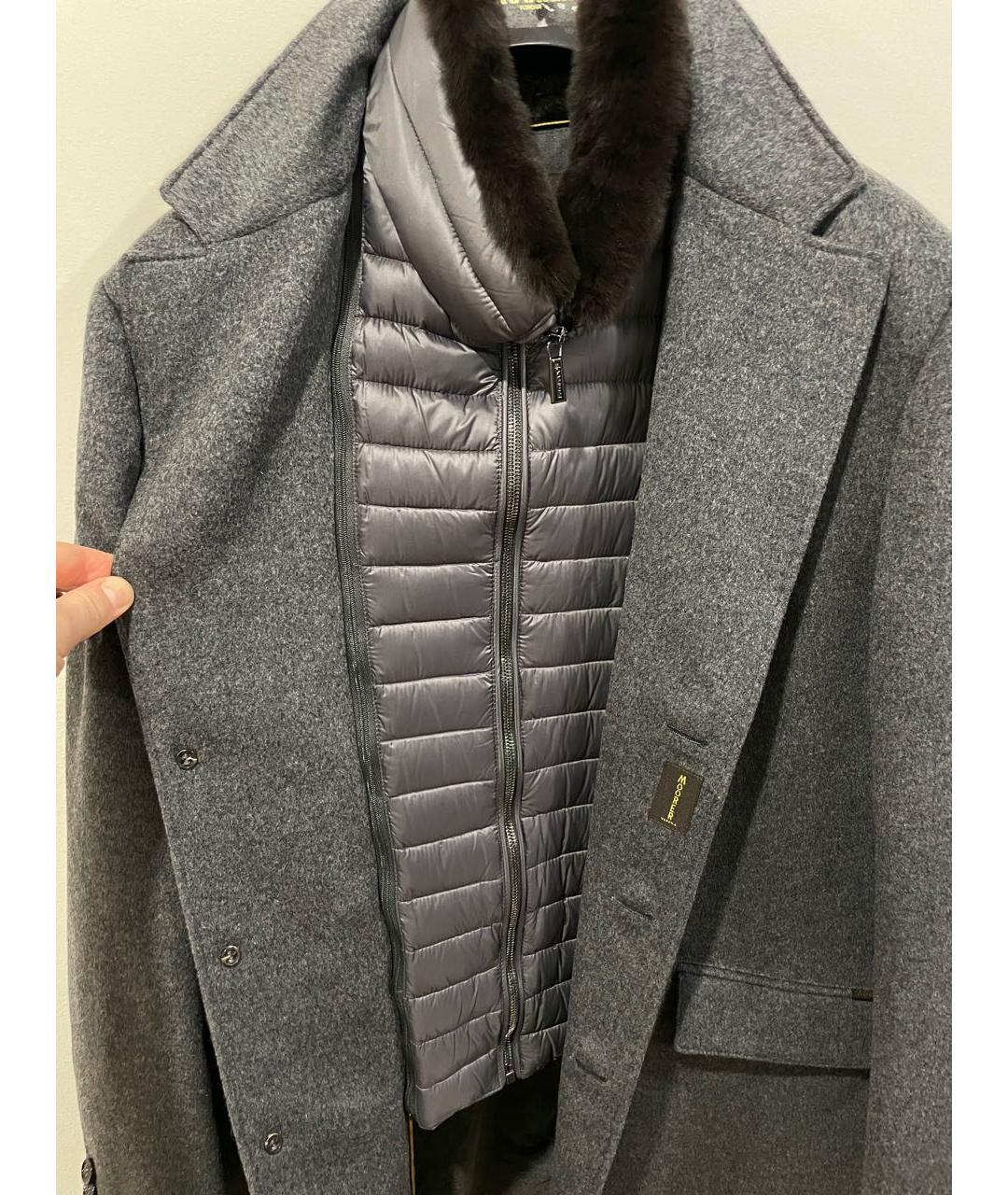 MOORER Антрацитовое шерстяное пальто, фото 4