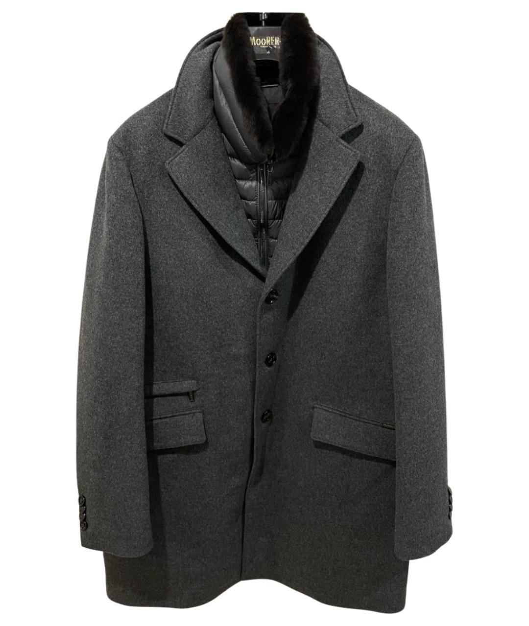 MOORER Антрацитовое шерстяное пальто, фото 1