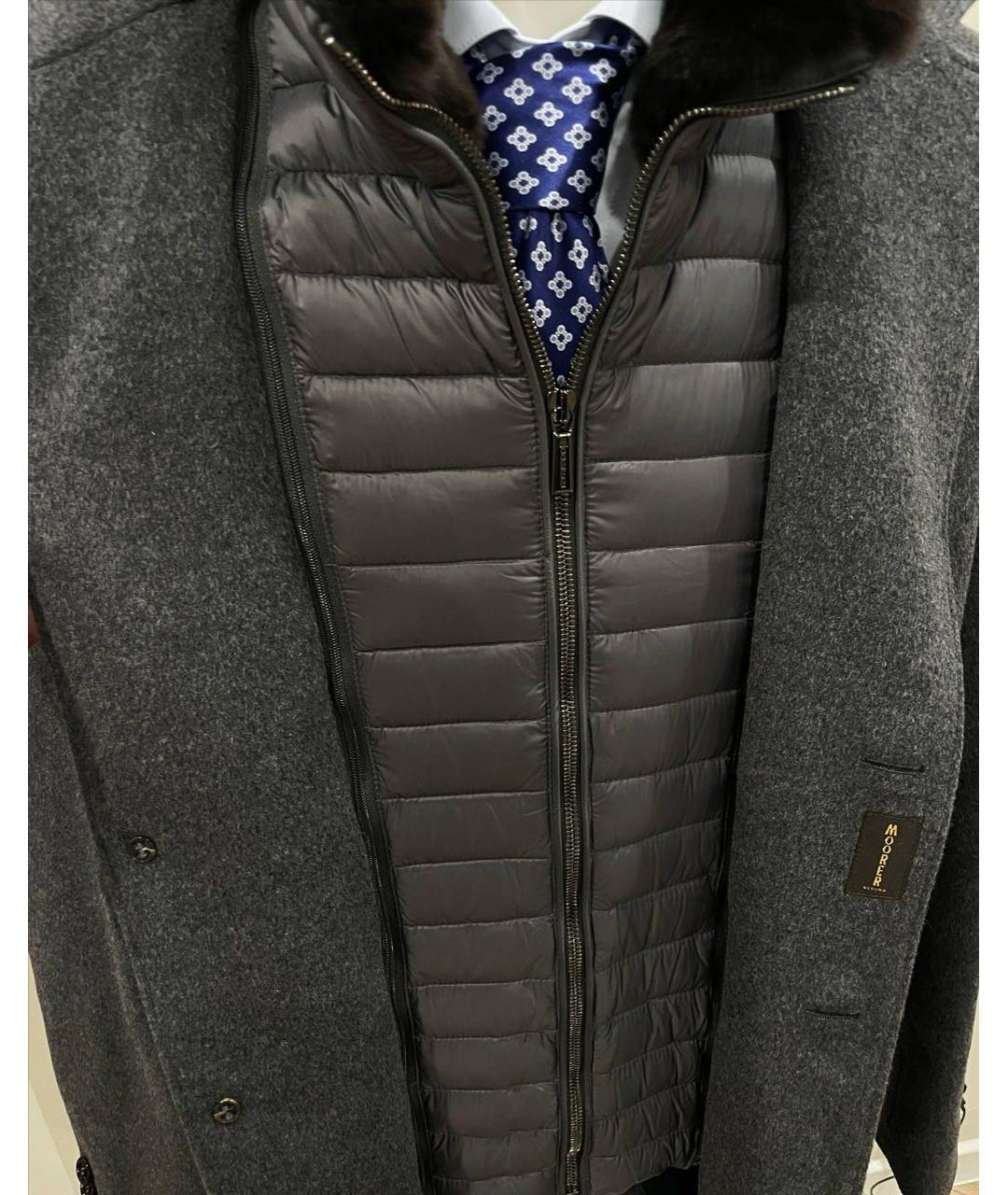 MOORER Антрацитовое шерстяное пальто, фото 6