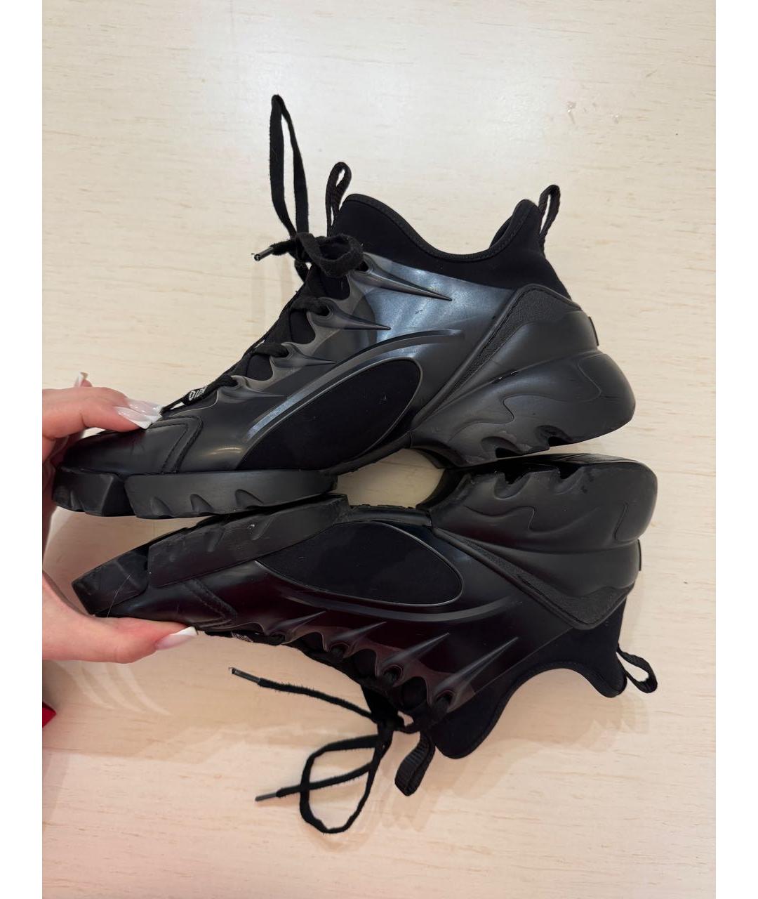 CHRISTIAN DIOR Черные текстильные кроссовки, фото 5