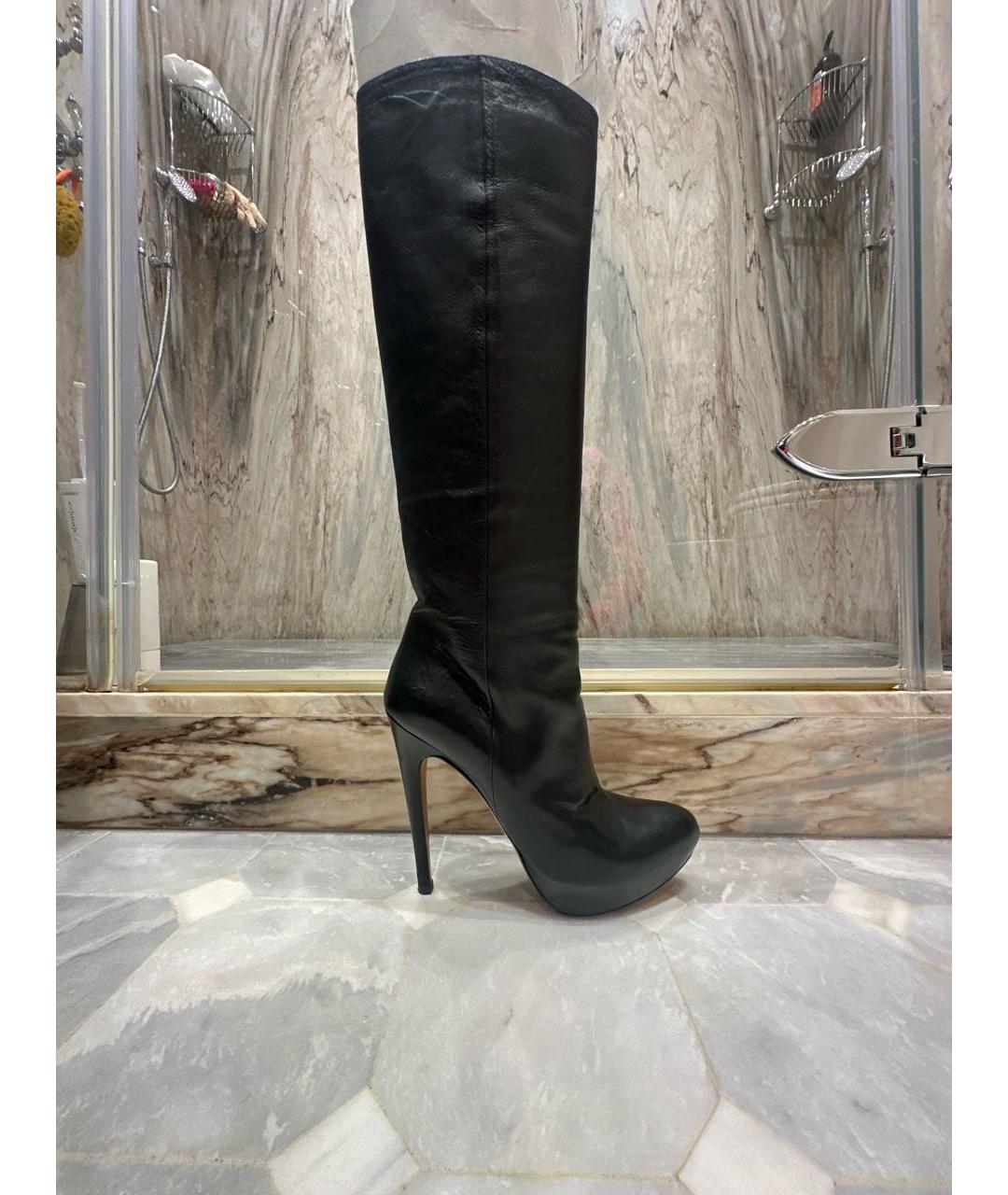 PRADA Черные кожаные сапоги, фото 8