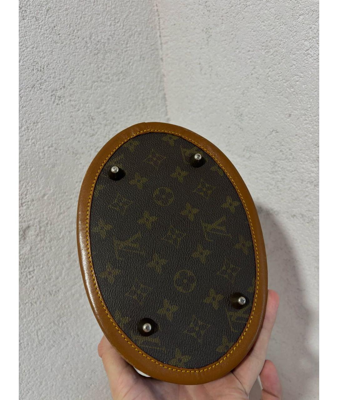 LOUIS VUITTON Коричневая кожаная сумка тоут, фото 3