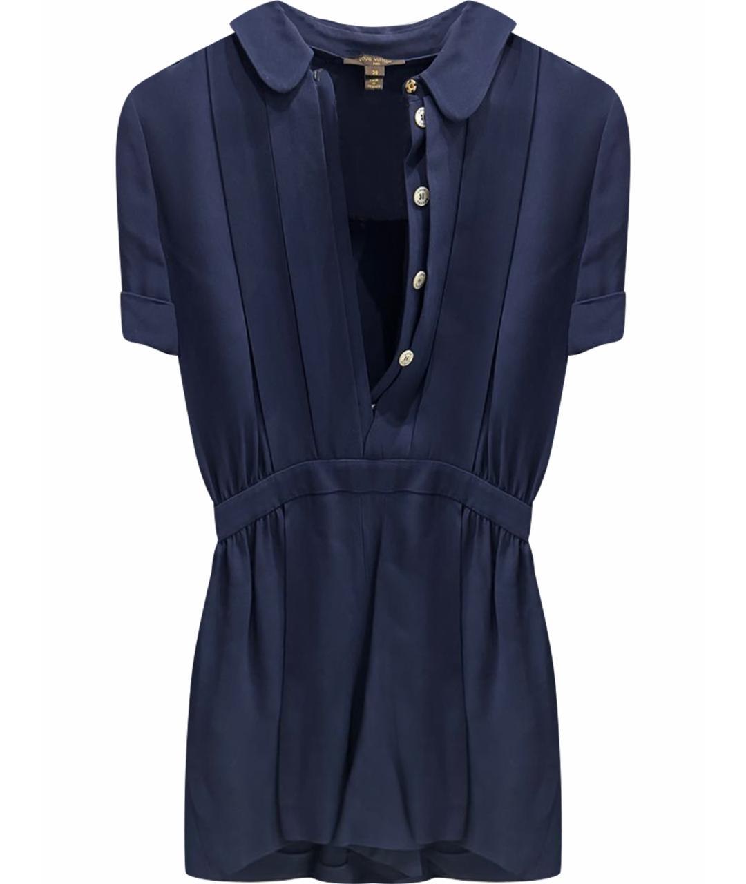 LOUIS VUITTON Темно-синий вискозный комбинезон, фото 1