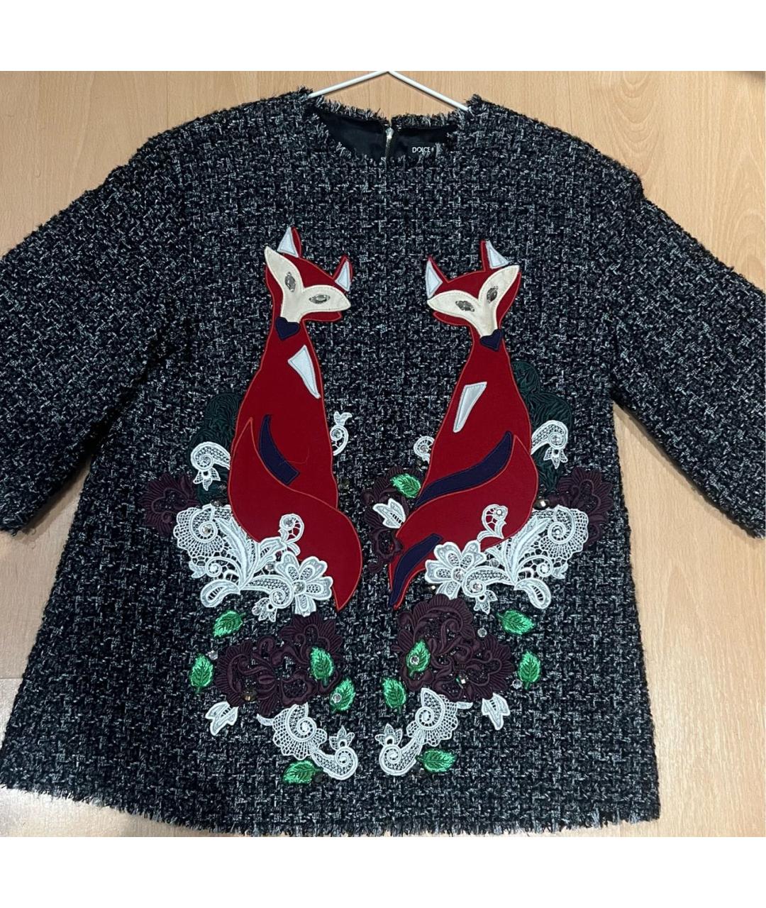 DOLCE&GABBANA Антрацитовая полиэстеровая футболка, фото 8