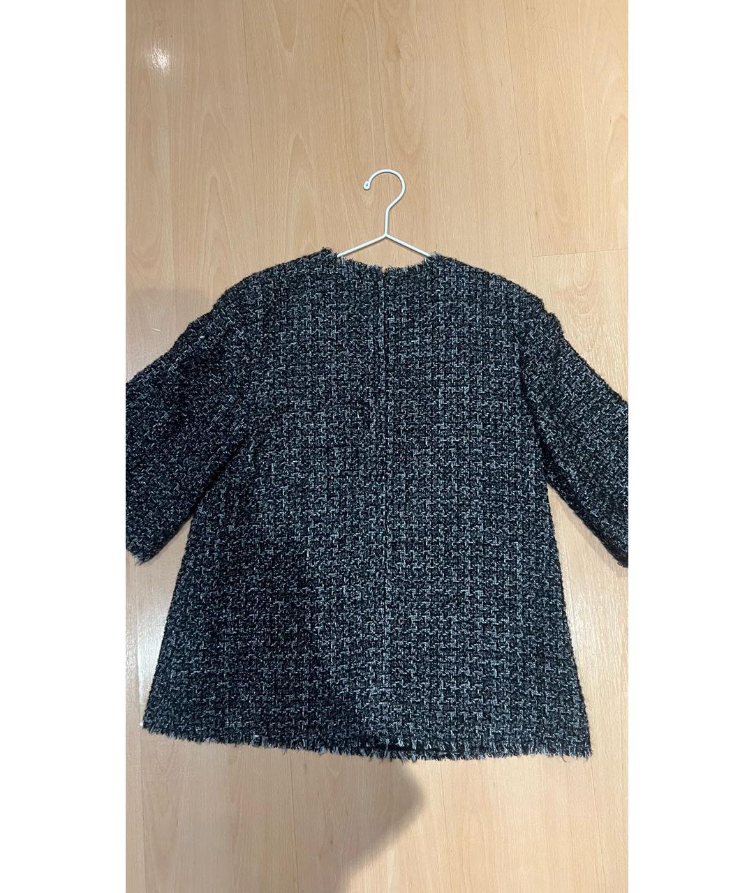 DOLCE&GABBANA Антрацитовая полиэстеровая футболка, фото 2