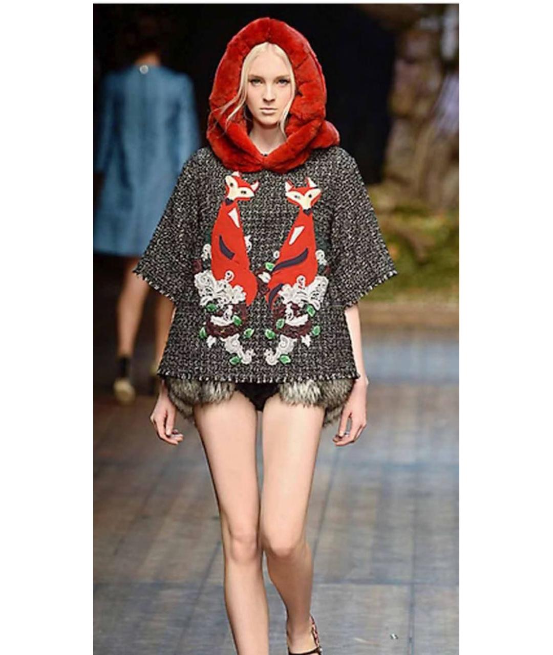 DOLCE&GABBANA Антрацитовая полиэстеровая футболка, фото 7