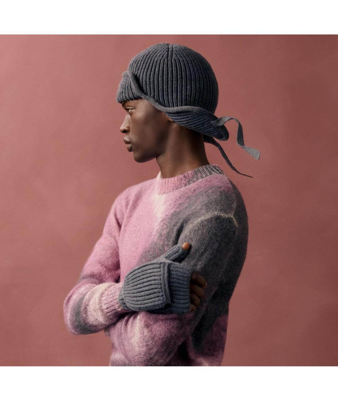 HERMES Бежевая шерстяная шапка, фото 6