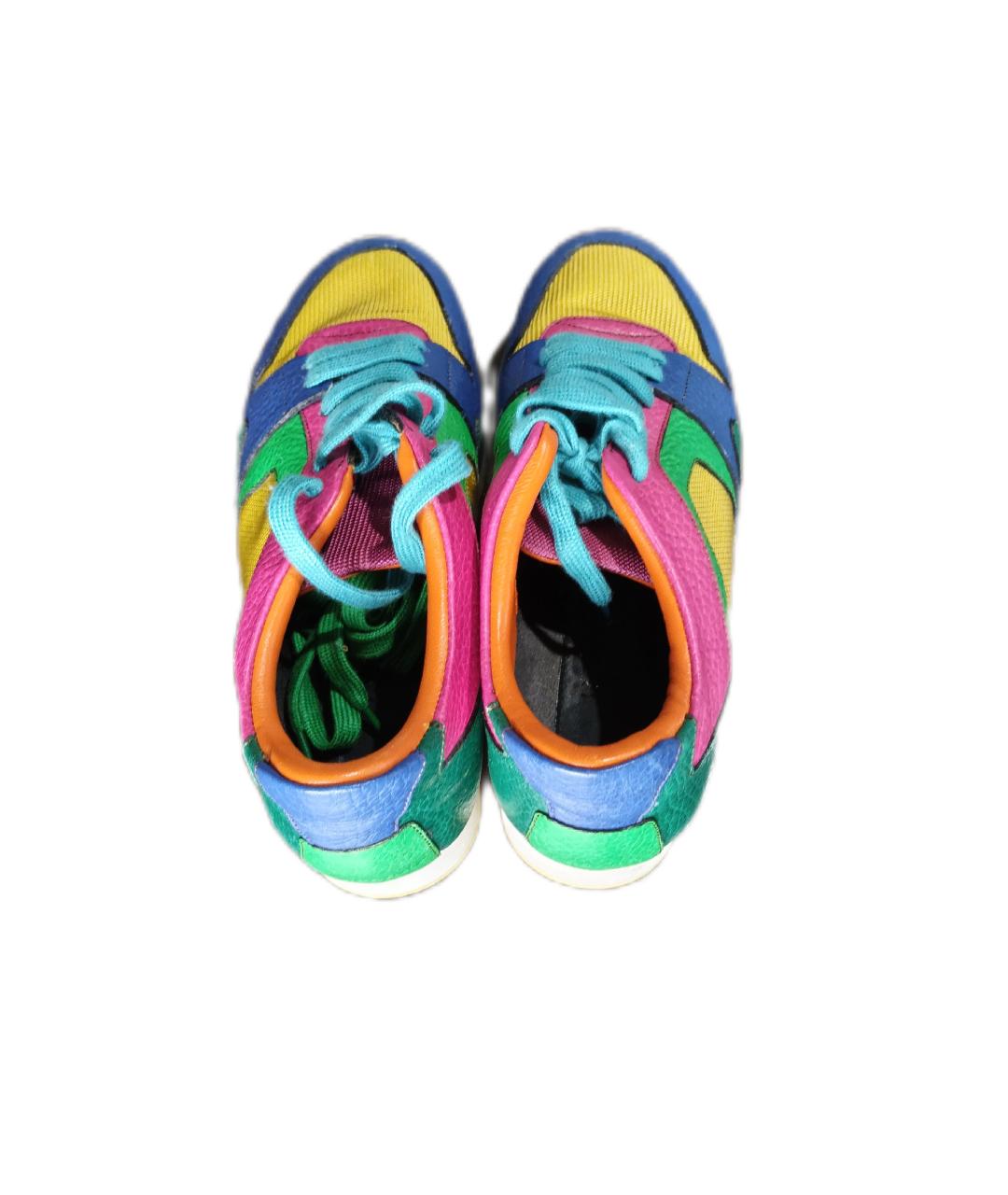 BURBERRY Мульти кожаные кроссовки, фото 3