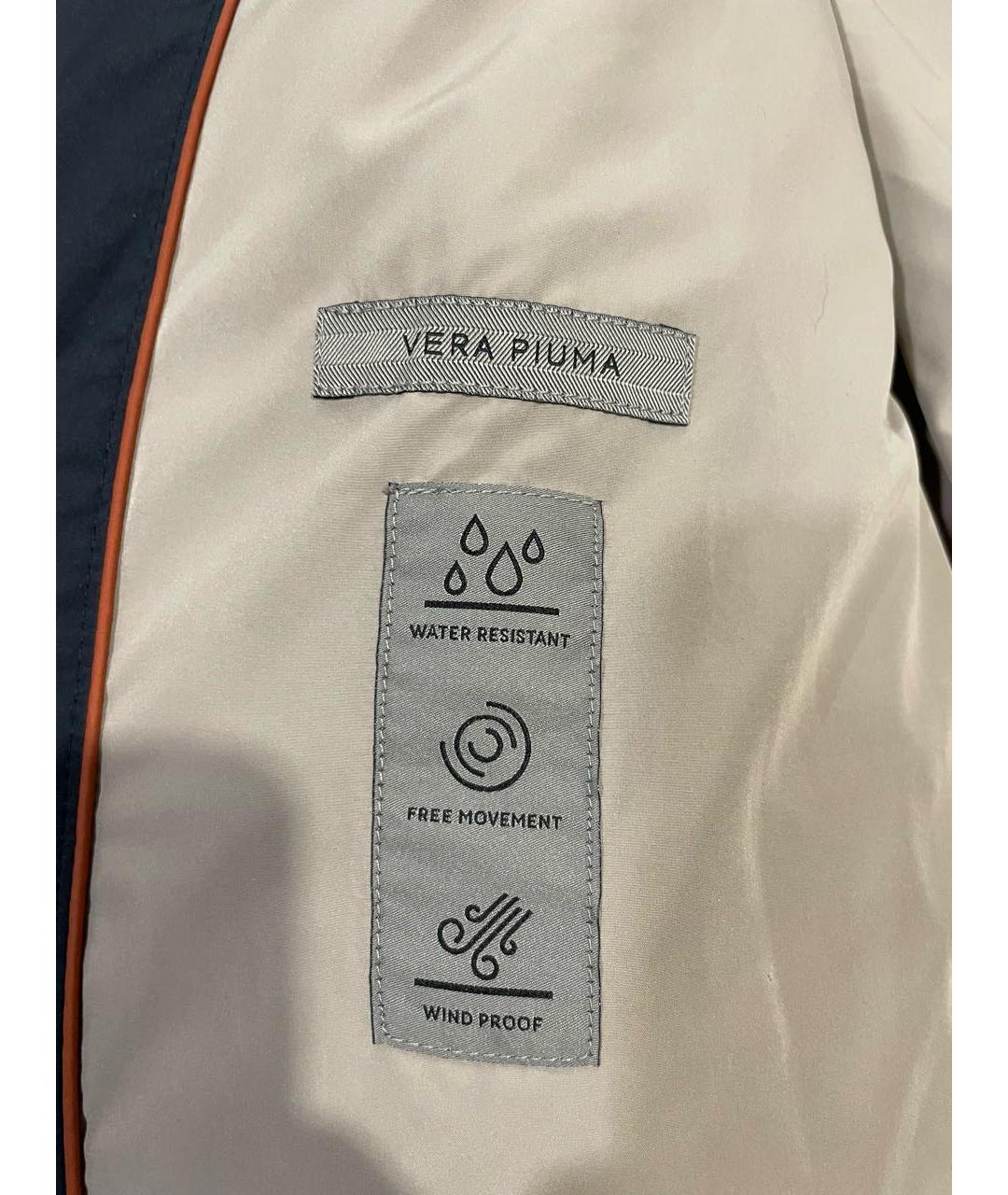 CORNELIANI Темно-синяя полиэстеровая куртка, фото 6