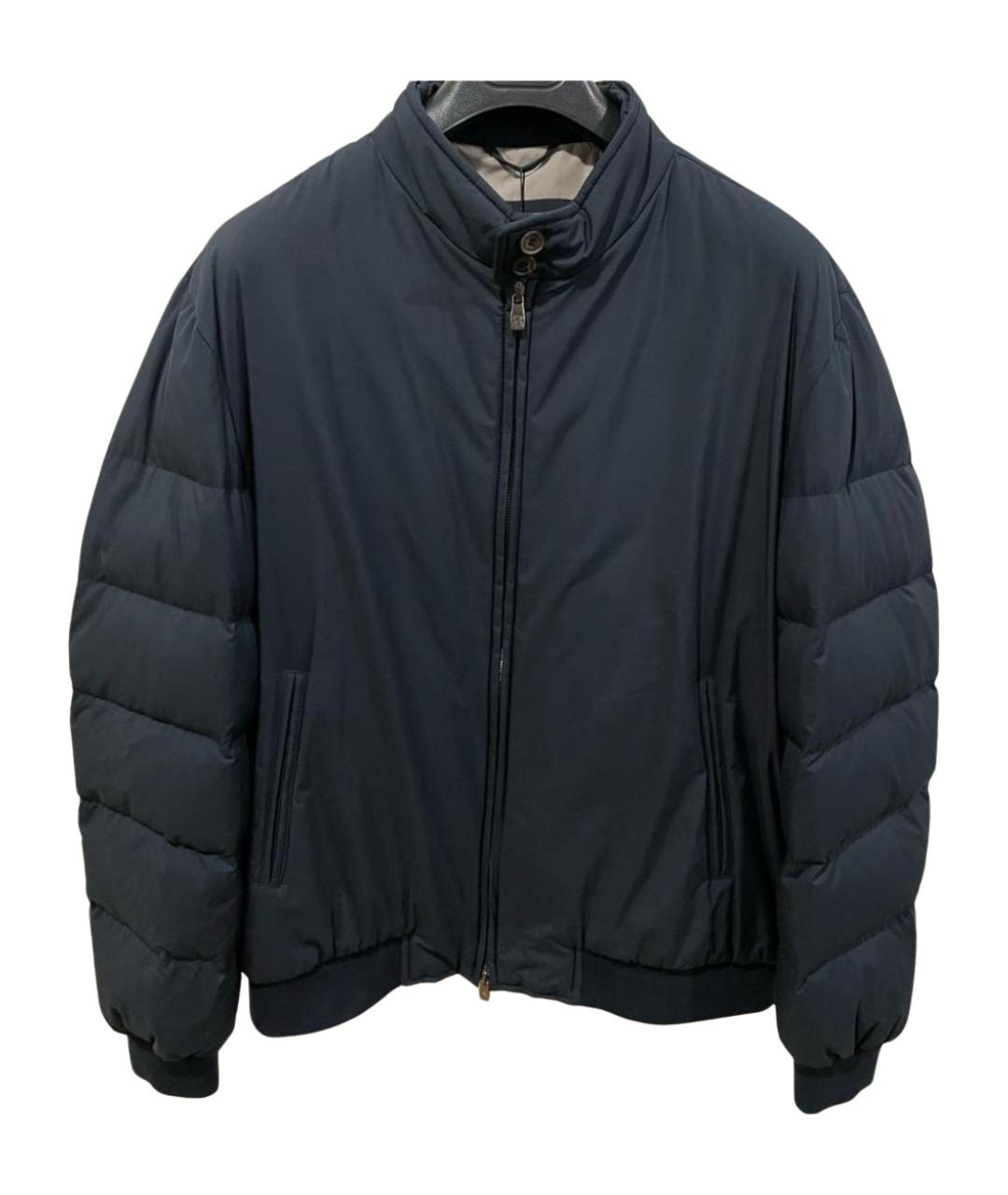 CORNELIANI Темно-синяя полиэстеровая куртка, фото 1