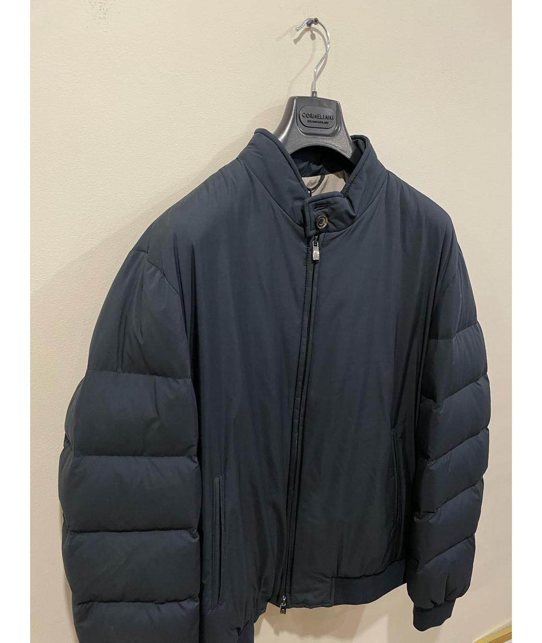 CORNELIANI Темно-синяя полиэстеровая куртка, фото 4