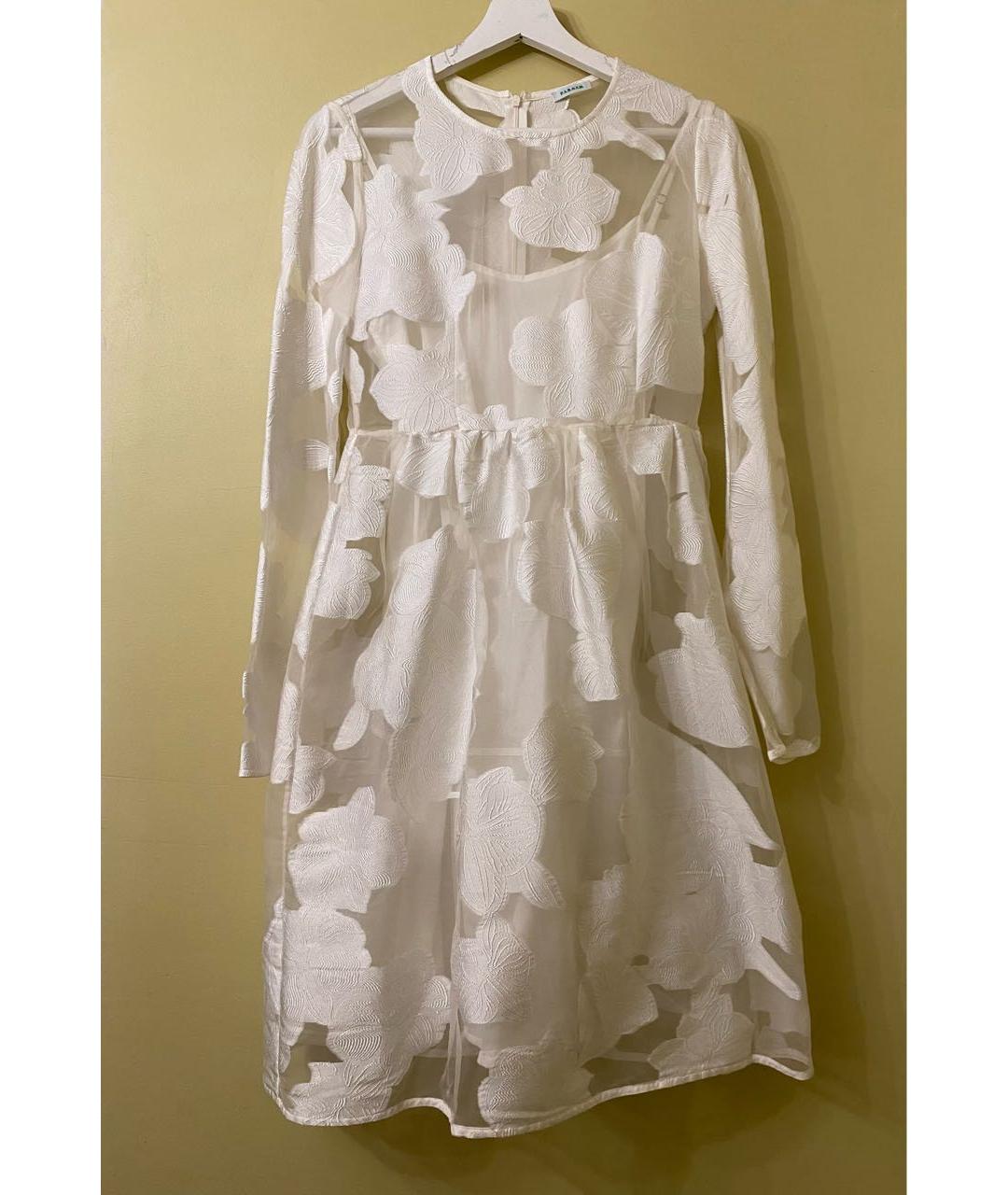 P.A.R.O.S.H. Белое хлопковое коктейльное платье, фото 9