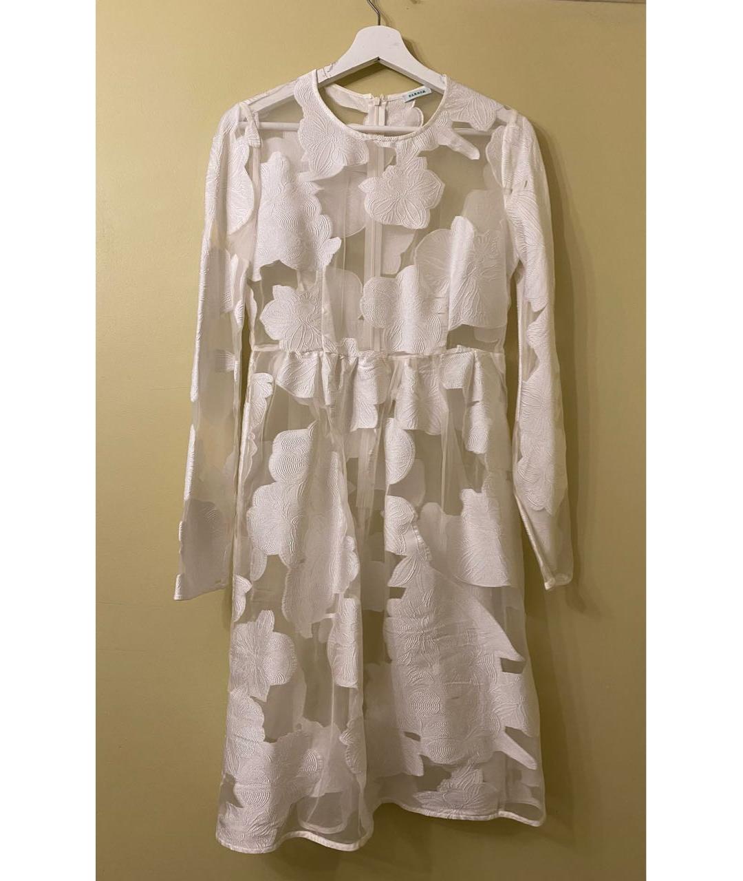 P.A.R.O.S.H. Белое хлопковое коктейльное платье, фото 5